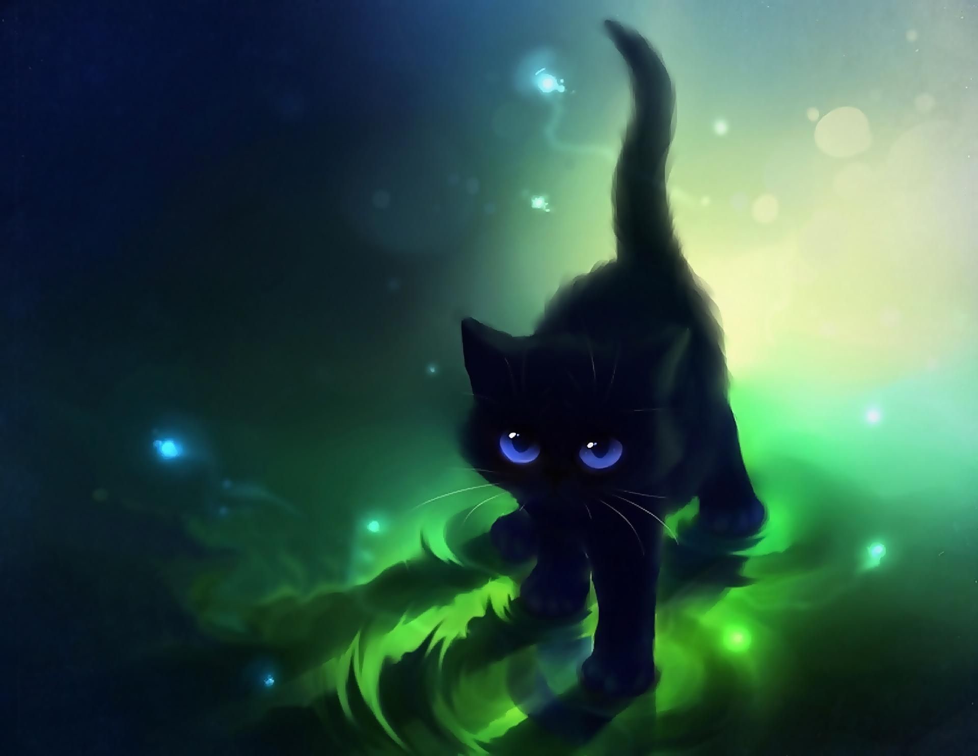 1920x1483  Images For > Cute Anime Cat Wallpapers | kittens | Pinterest |  Black .