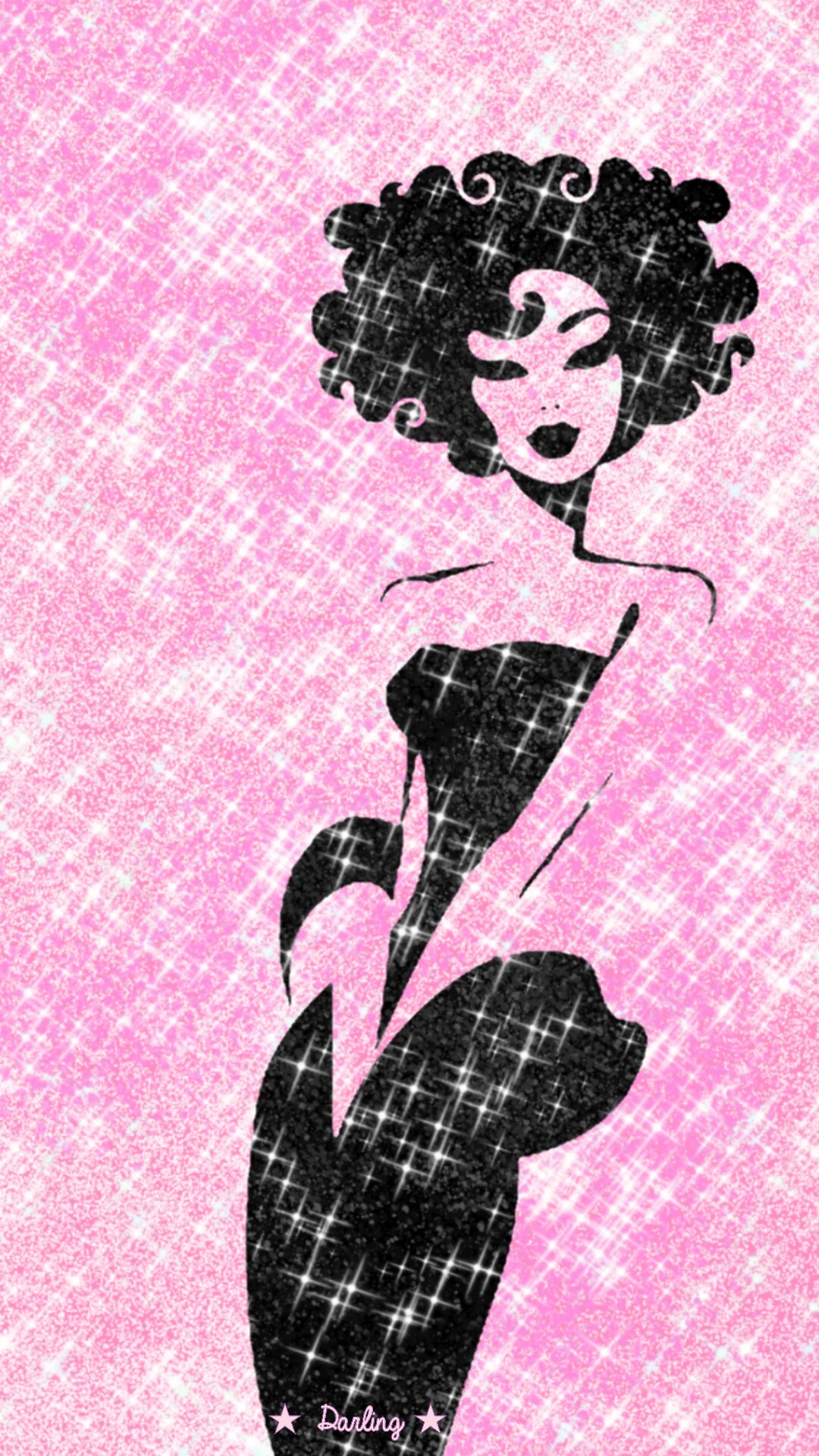 1080x1920 Femme fatale black pink glitter