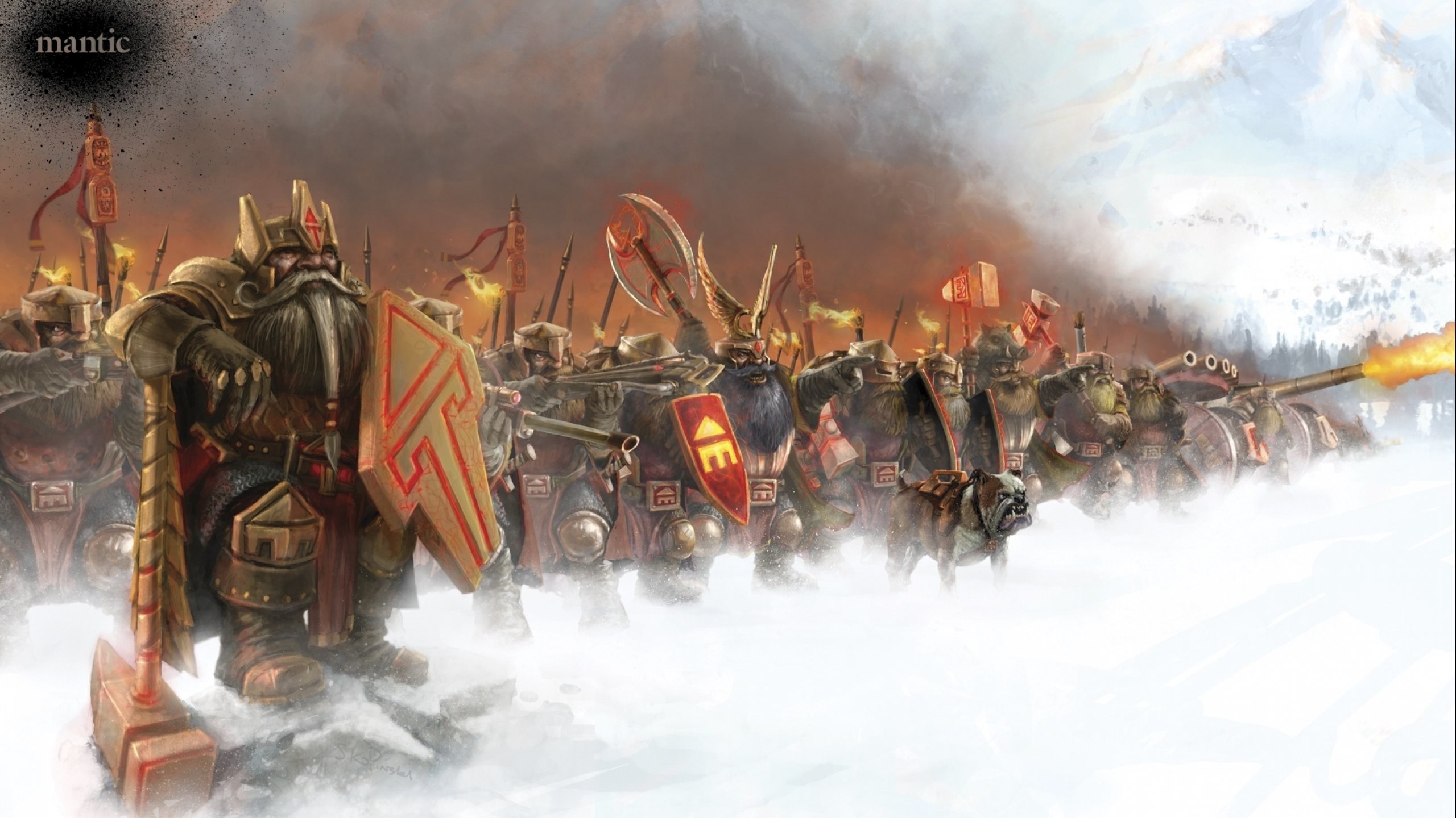 2560x1440 DWARF fantasy warrior art artwork f wallpaper