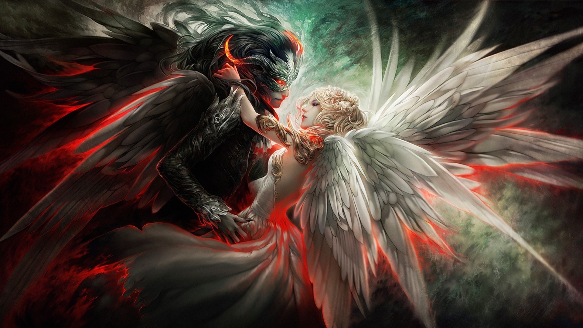 1920x1080 Collection of Angel Devil Wallpaper on HDWallpapers 1920Ã1080