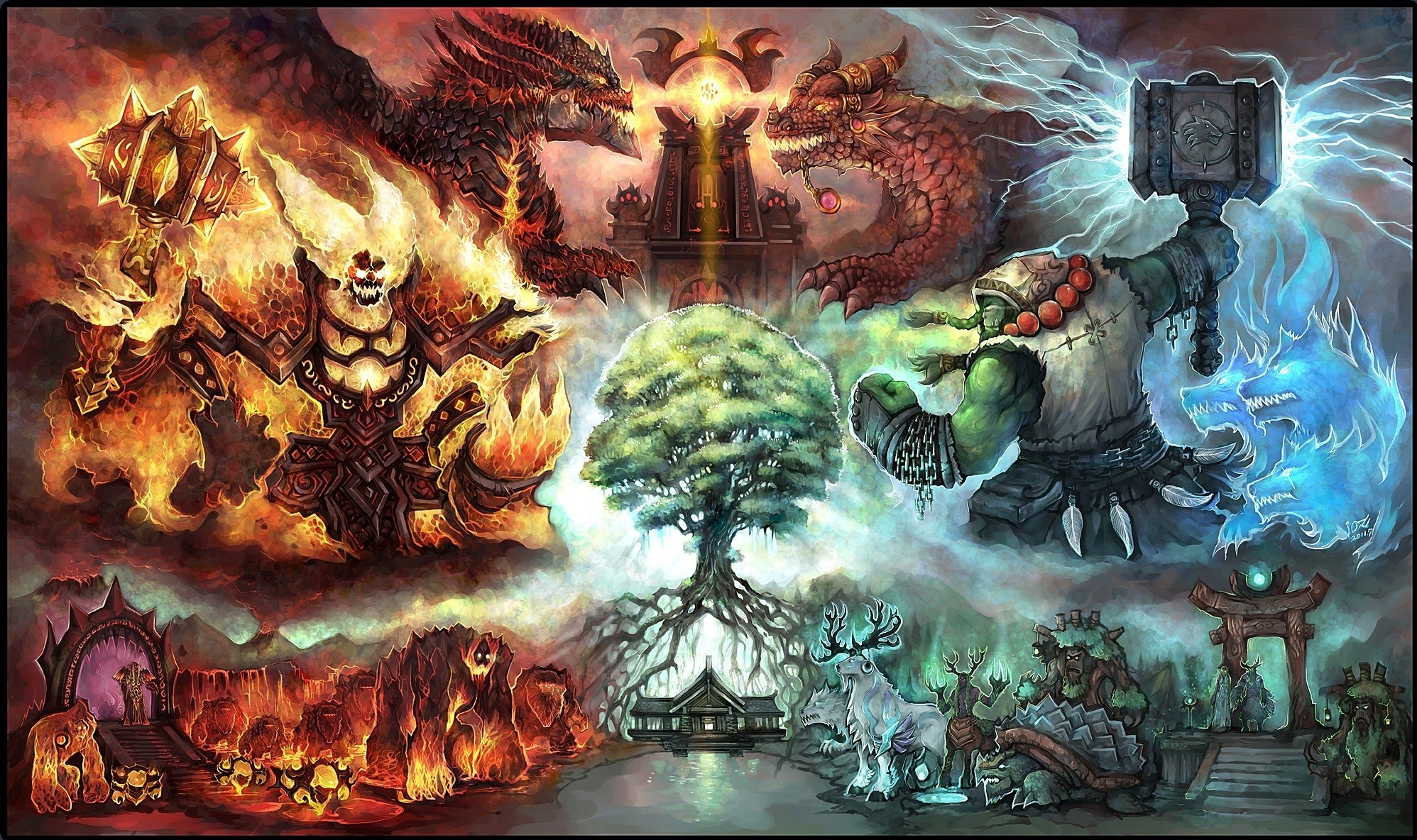 1996x1184 Wallpaper wow, world of wacraft, cataclysm, thrall and .