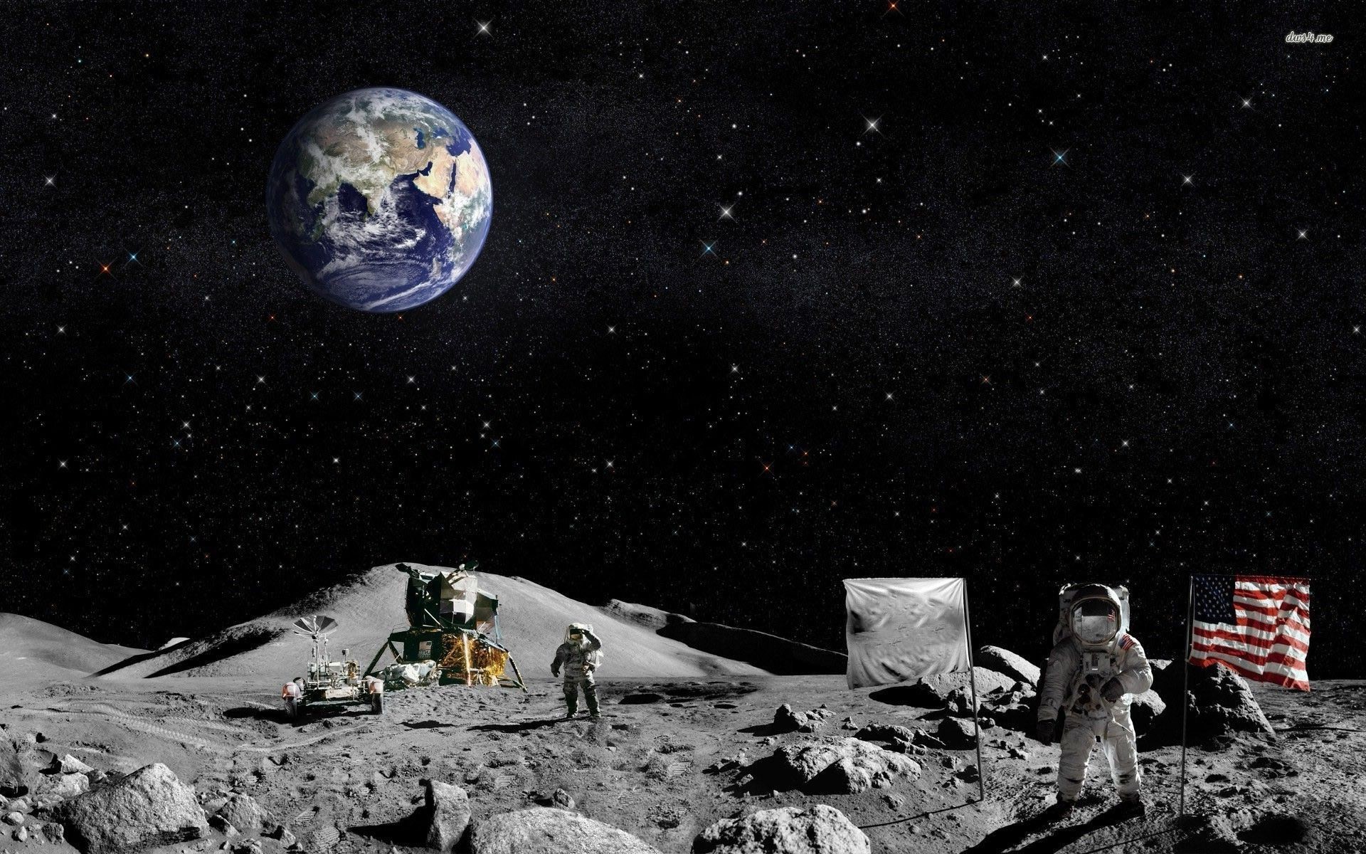1920x1200 Astronaut On The Moon Wallpaper - Pics about space