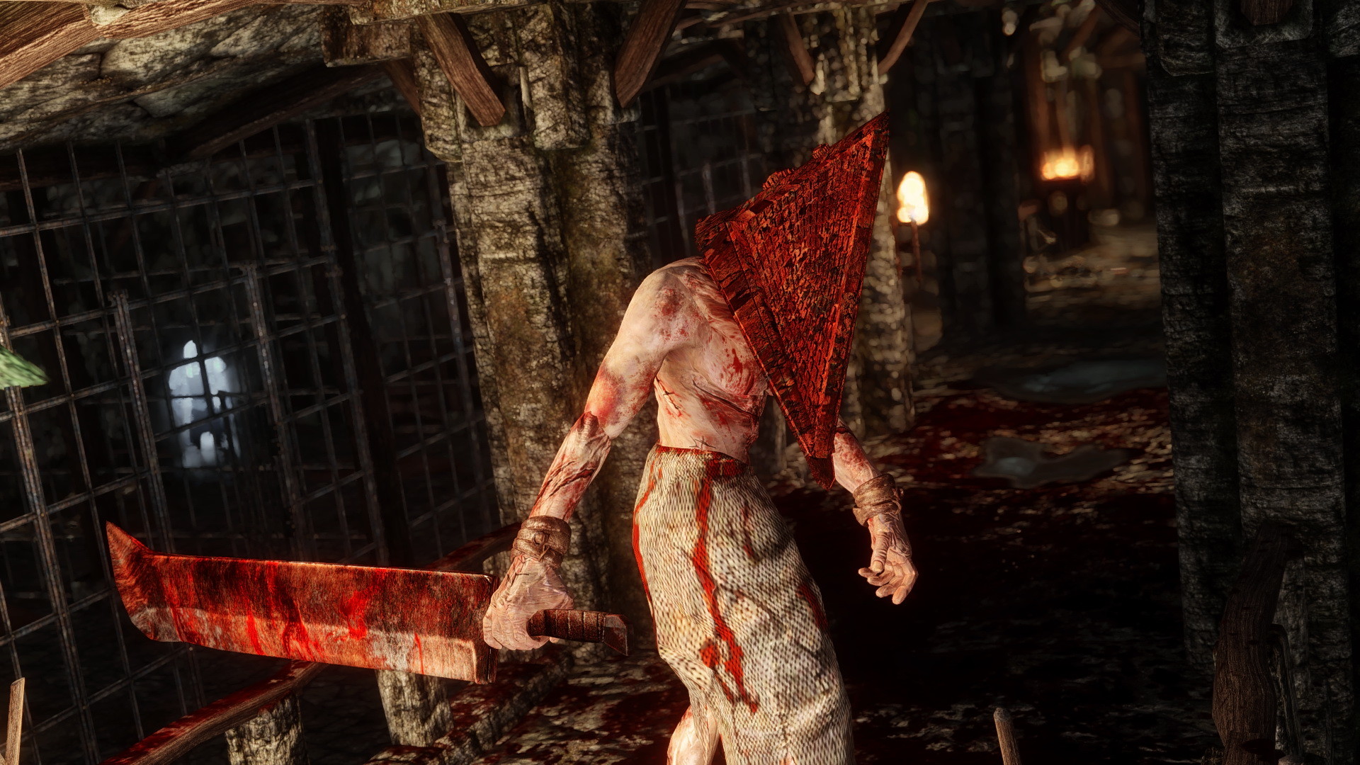 1920x1080 Pyramid Head - Halloween Special (SSE) (mihail immersive add-ons -  vaermina- silent hill) at Skyrim Special Edition Nexus - Mods and Community