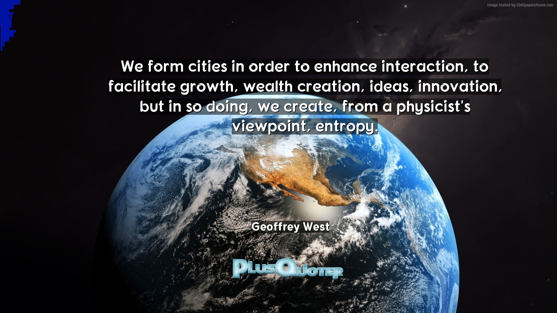 1920x1080 Download Wallpaper with inspirational Quotes- "We form cities in order to  enhance interaction,