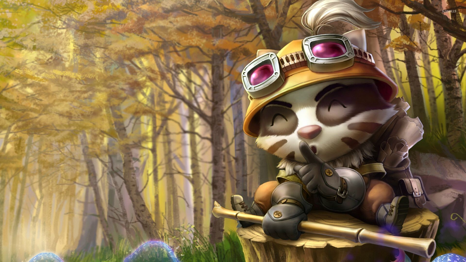 1920x1080 Teemo with a bamboo stick in League of Legends wallpaper