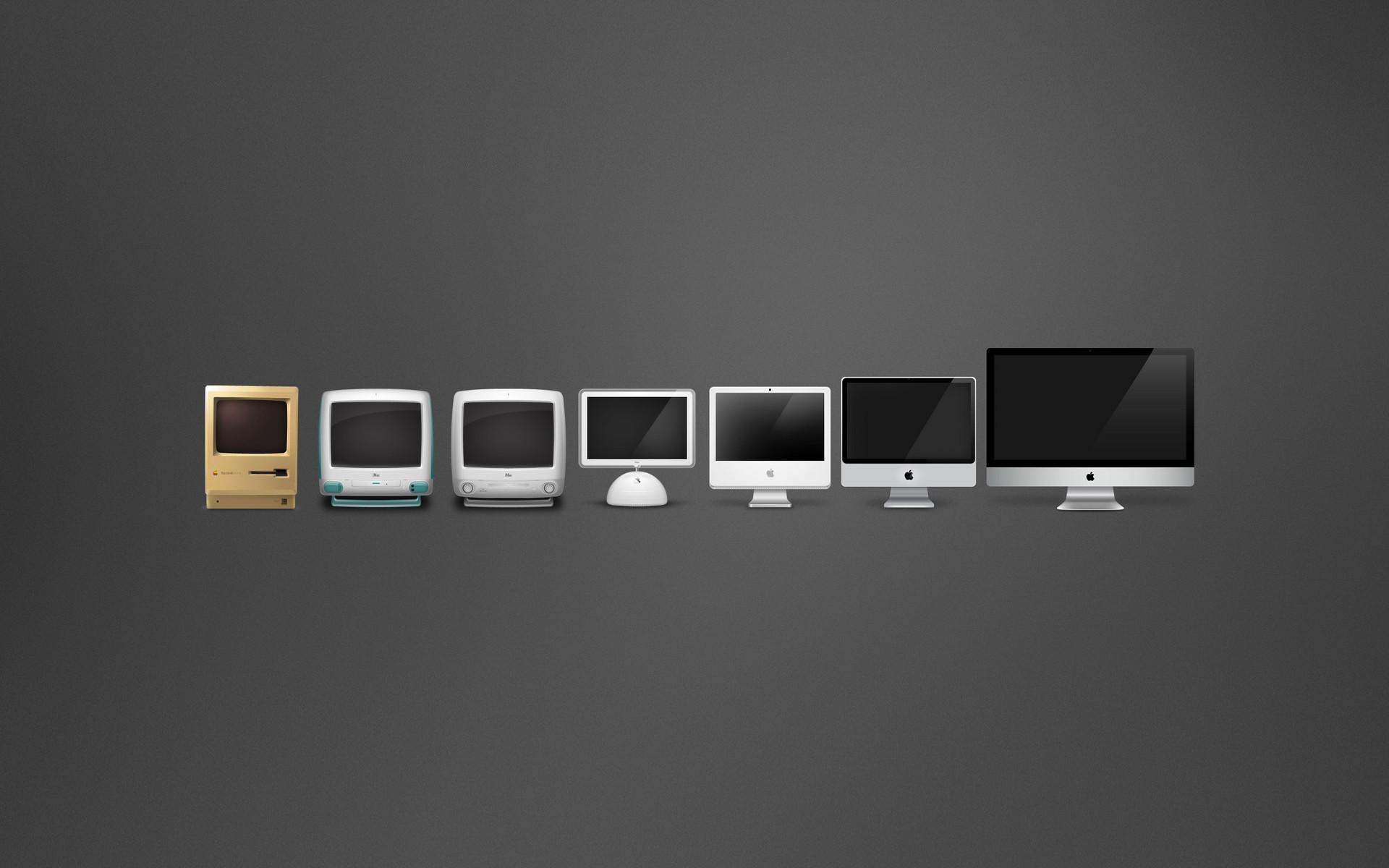1920x1200 Apple Inc. Computers Evolution Macintosh Simple Background Technology