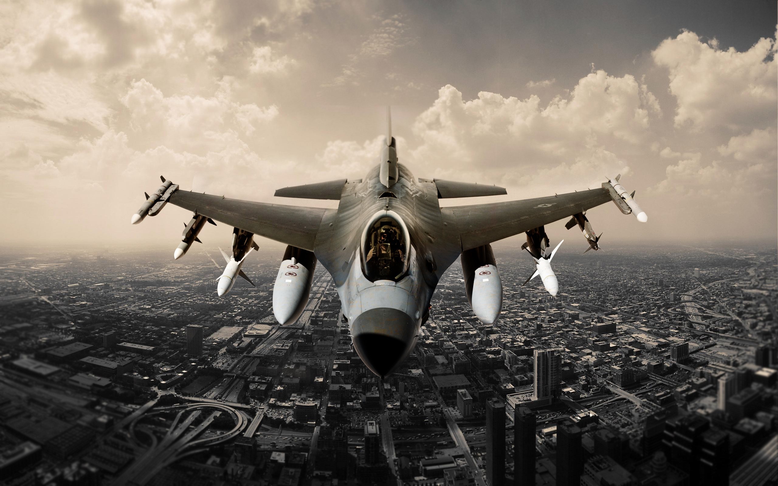 2560x1600 Aircraft Air Superiority F 16 F-16 Fighting Falcon Fighter Fighters Military