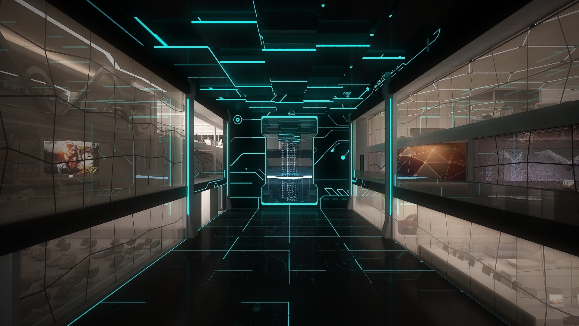 1920x1080 Futuristic Room With Glass Windows 37838 73 69 Kb Staley Technology Sci Fi  Science Puter Wallpaper ...