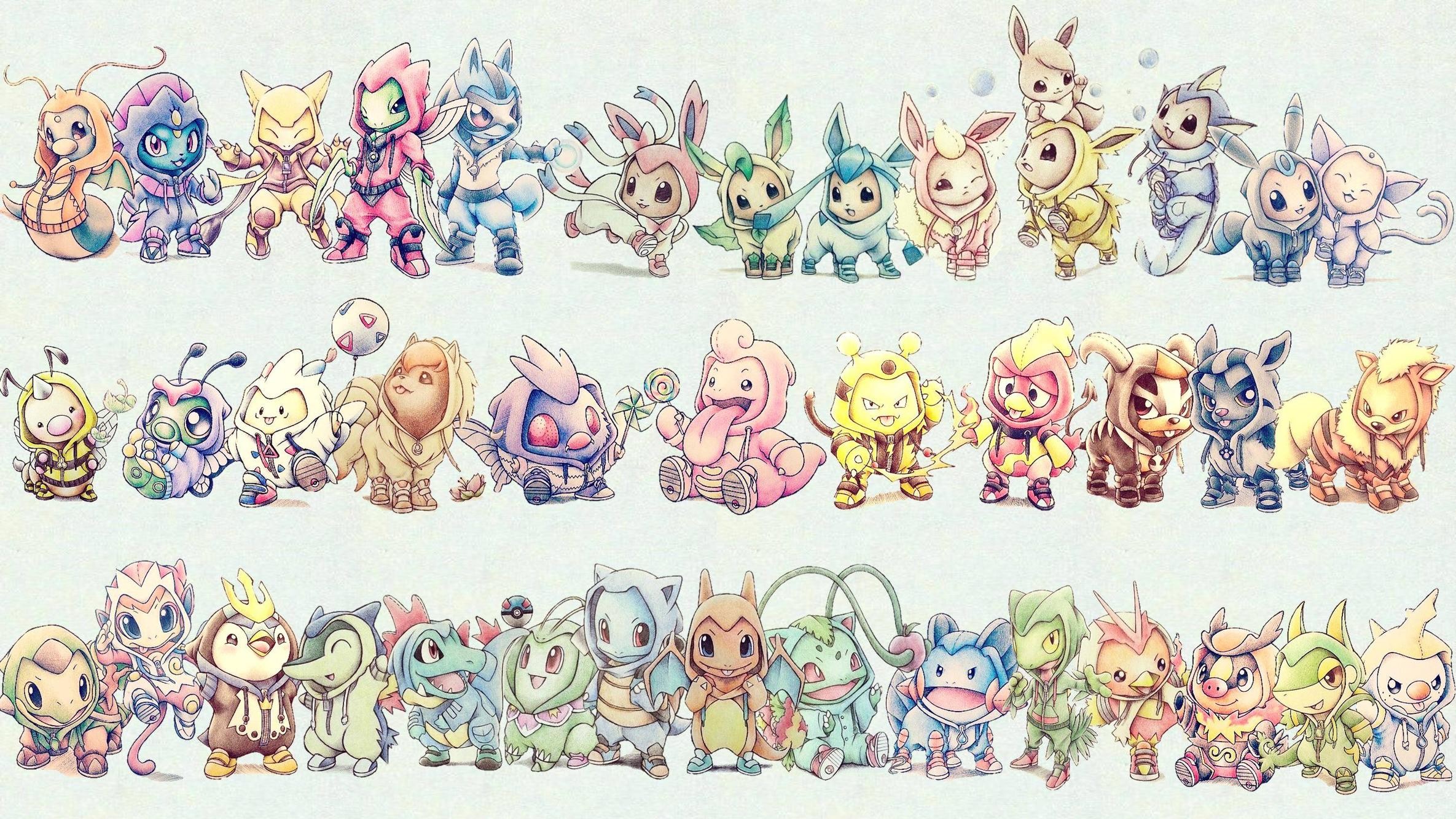 2370x1334 Pokemon Starters Wallpaper WallpaperSafari