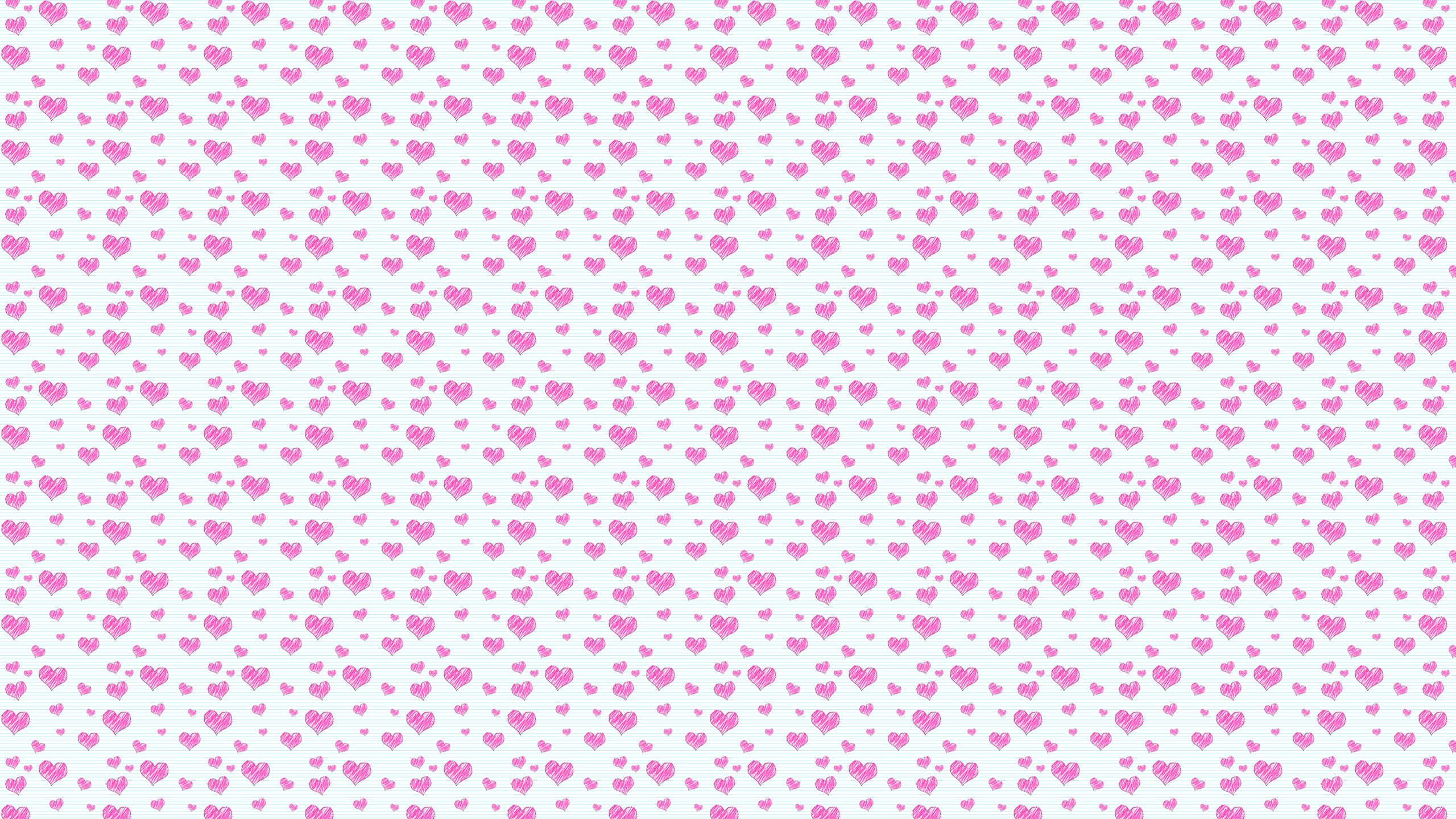 2560x1440 wallpaper pink heart pattern (2560Ã1440)