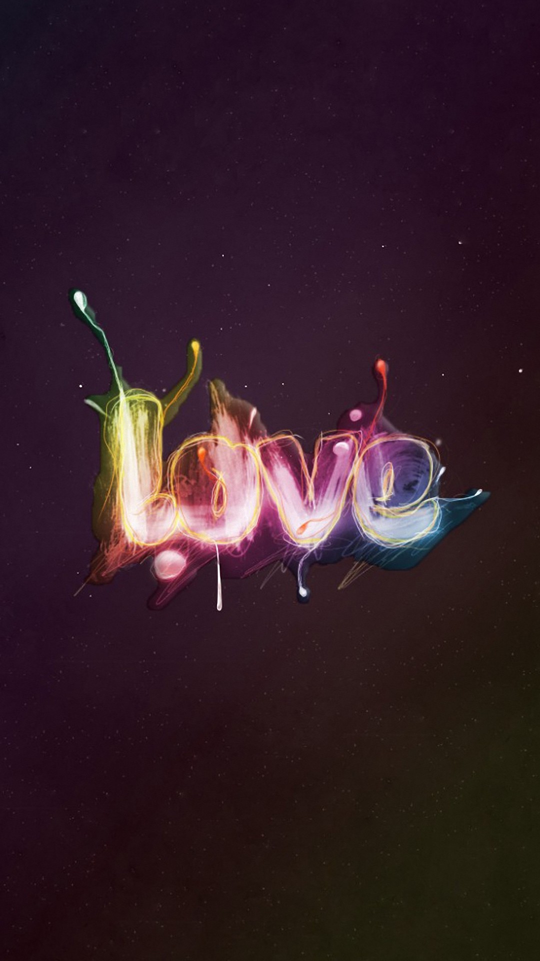1080x1920 HD  neon love text iphone 6 plus wallpapers