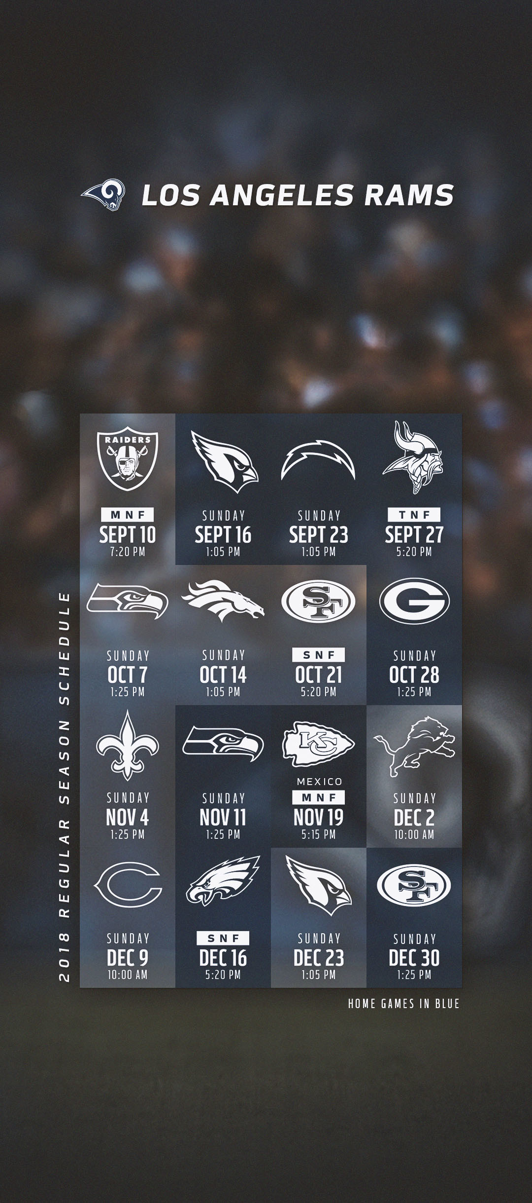 1080x2438 Now that the 2018 Los Angeles Rams schedule is out click to download these  wallpapers for desktop and mobile.