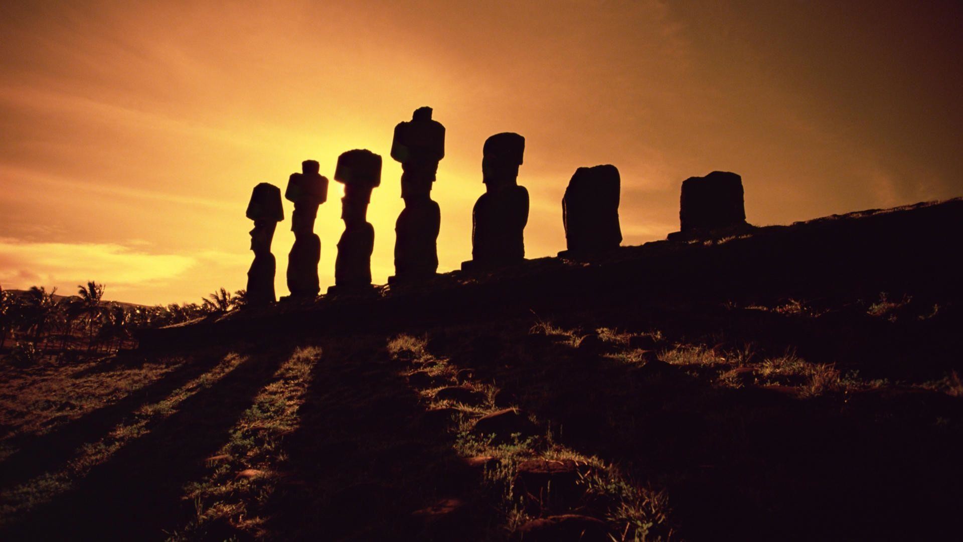 1920x1080 Easter Island Top Wallpapers Sunset #8168 Wallpaper | Cariwall.