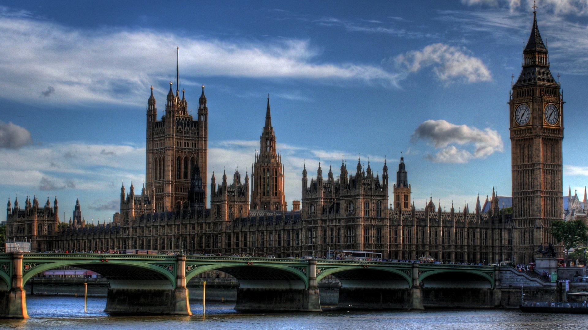 1920x1080 Parliament Dual Monitor Uk Westminster England Palace Full HD Wallpaper