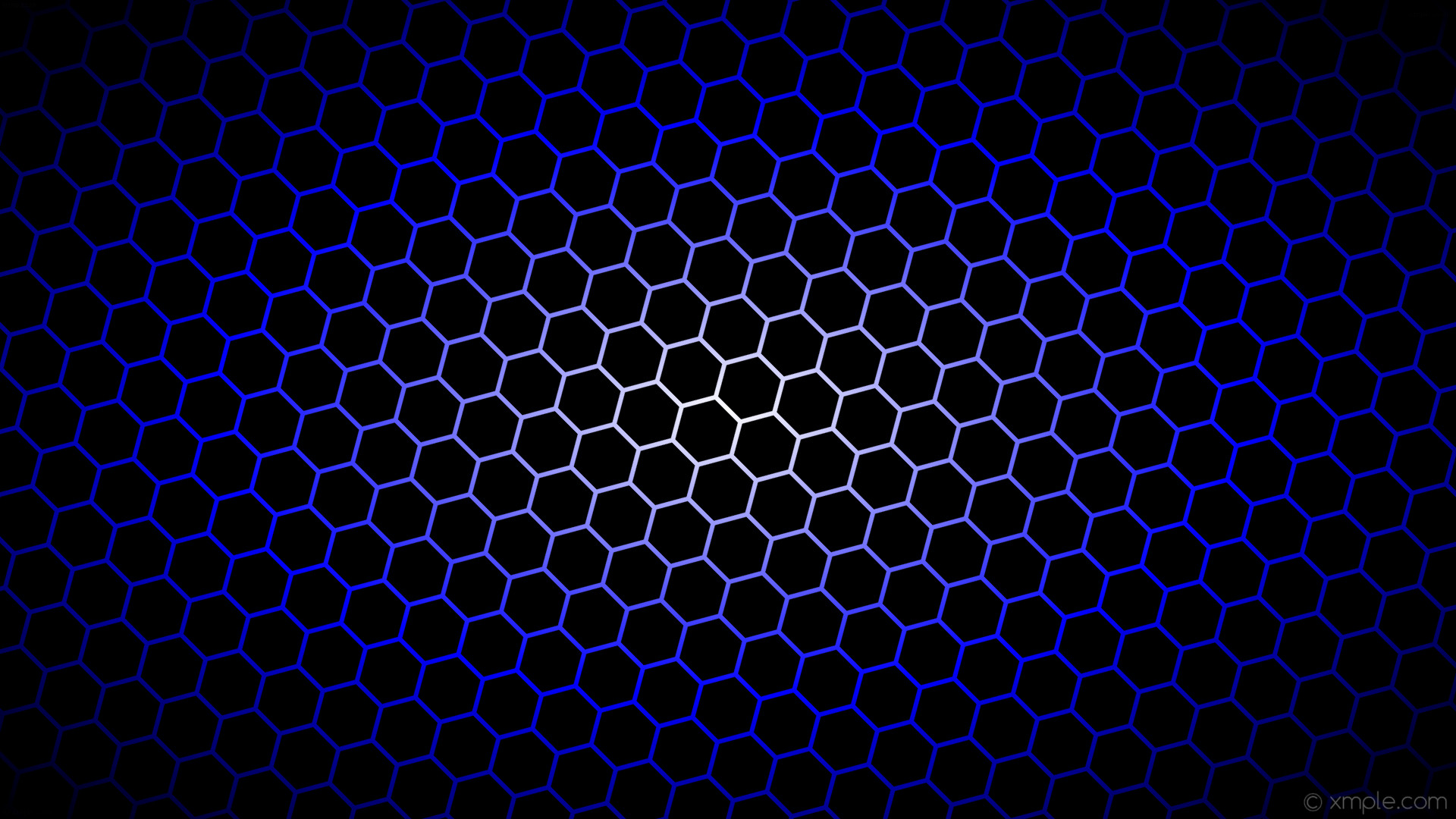 1920x1080 wallpaper blue hexagon glow white gradient black #000000 #ffffff #0000ff  diagonal 45Â°