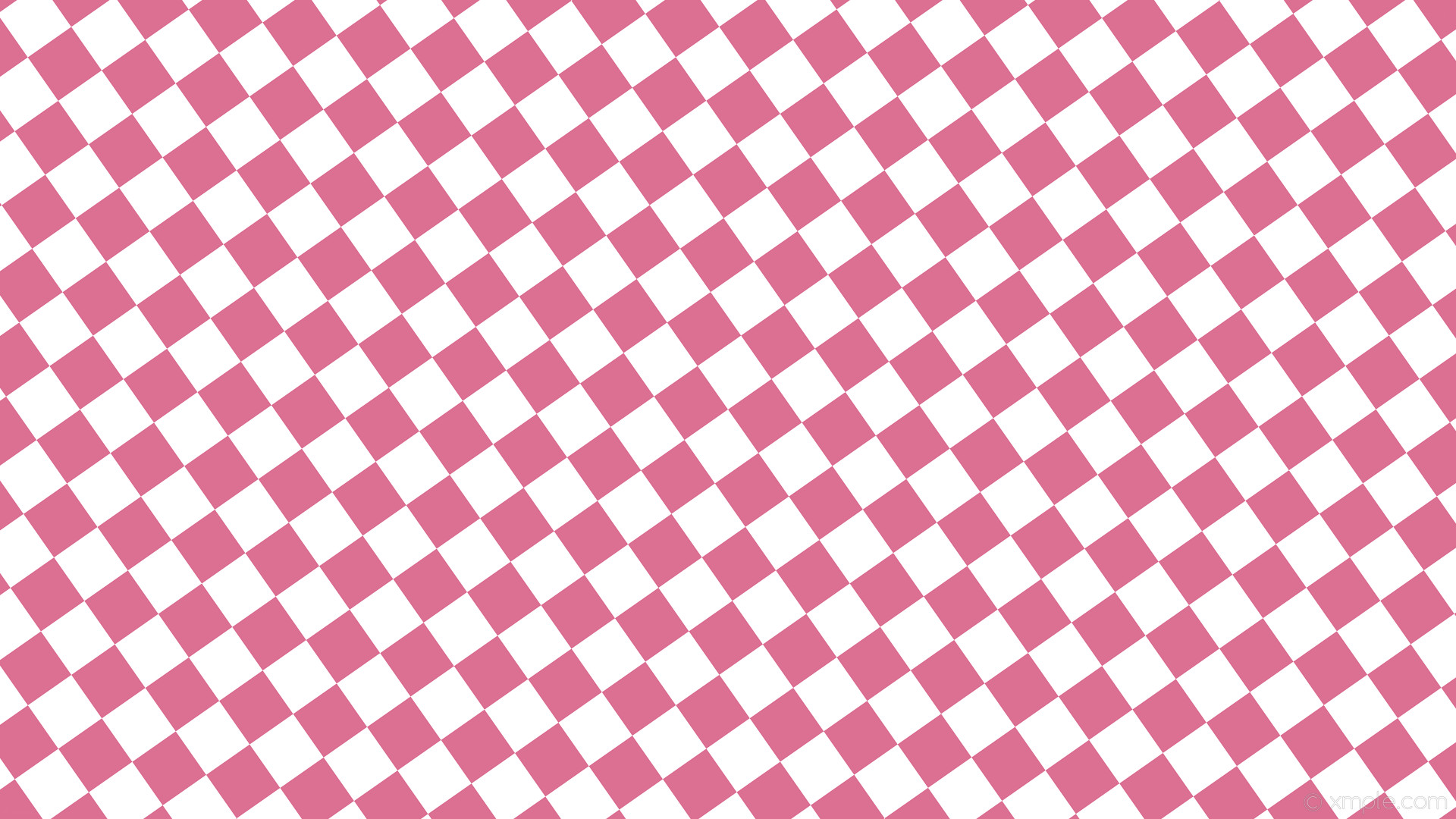 1920x1080 wallpaper pink squares white checkered pale violet red #db7093 #ffffff  diagonal 35Â° 70px