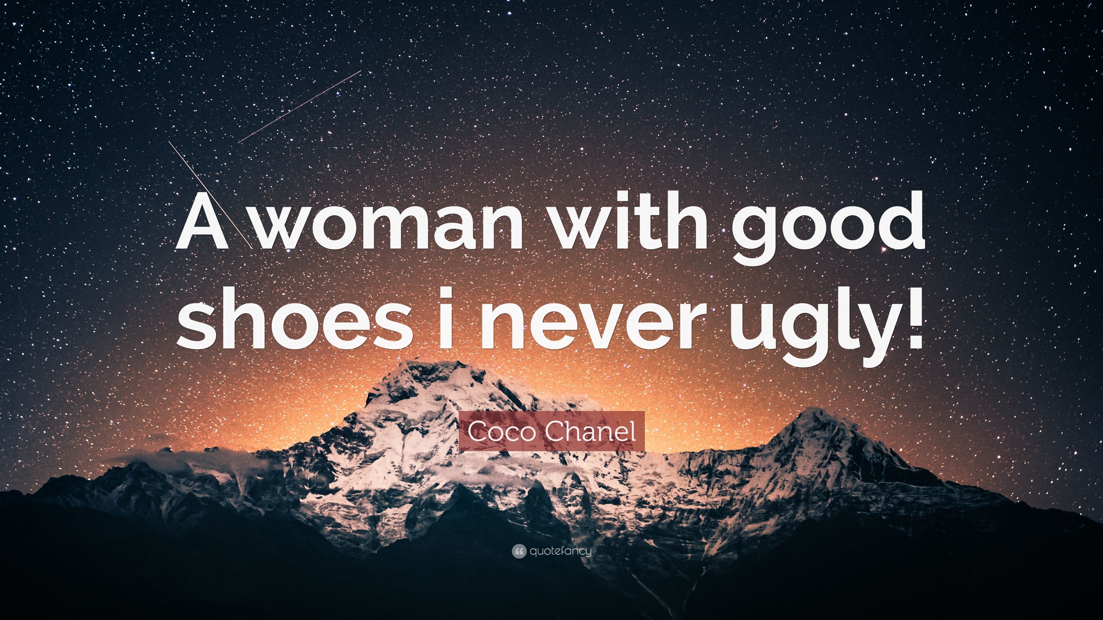 3840x2160 Coco Chanel Quote: “A woman with good shoes i never ugly!”