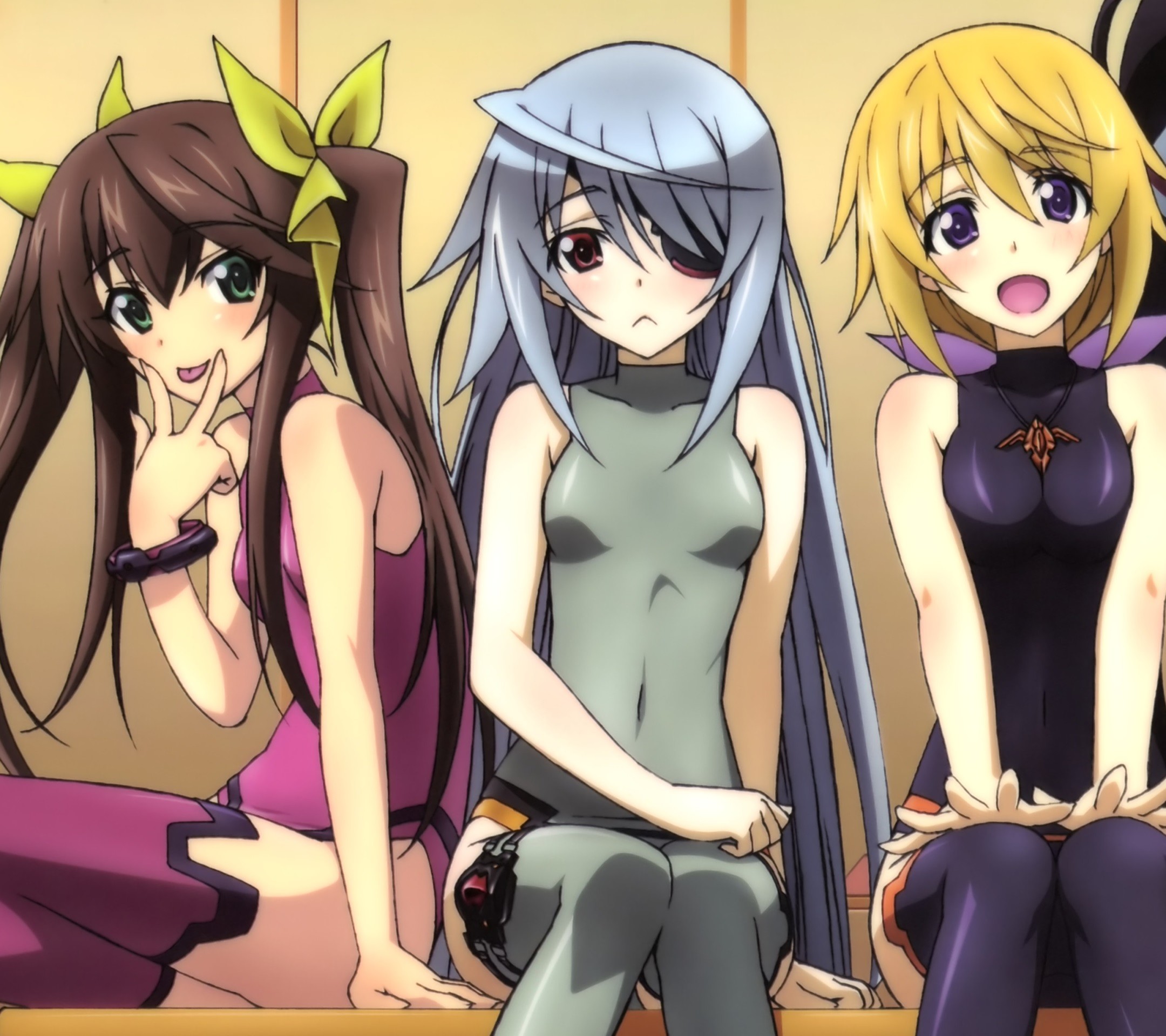 2160x1920 Infinite Stratos.Lingyin Huang Android wallpaper.Laura Bodewig.Charlotte  Dunois.