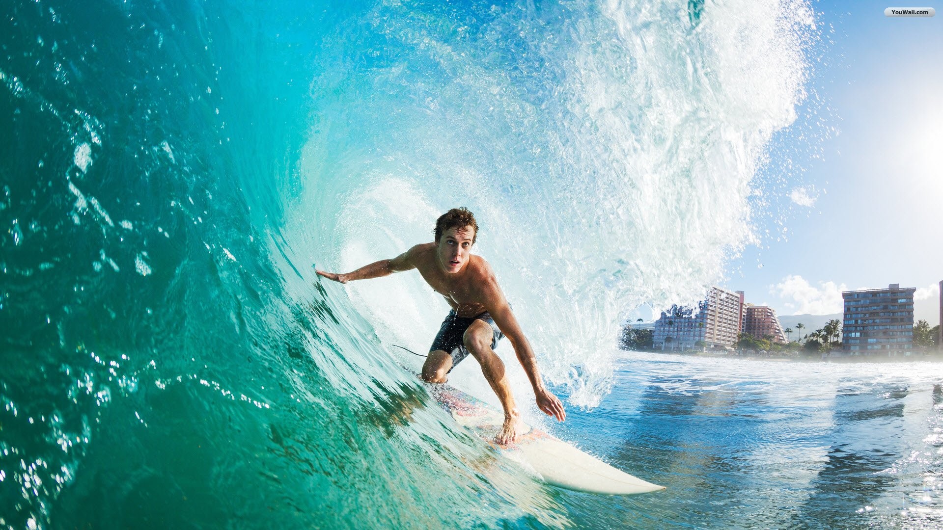 1920x1080 HD Surfing Surf Wave Wallpaper 1080p - HiReWallpapers 7595