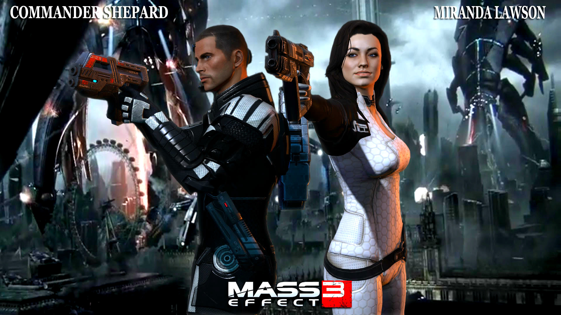 1920x1080 Mass Effect 3 Wallpaper Shepard - Miranda
