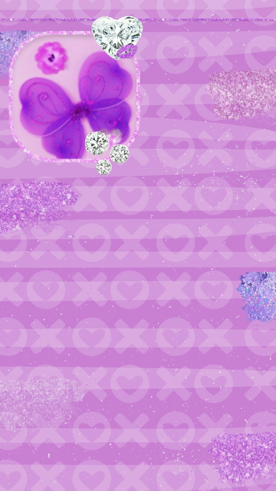 1080x1920 Glitter Wallpaper, Wallpaper Art, Purple Walls, Pretty Patterns, Phone  Wallpapers, Stationery, Kawaii, Kiss, Butterfly