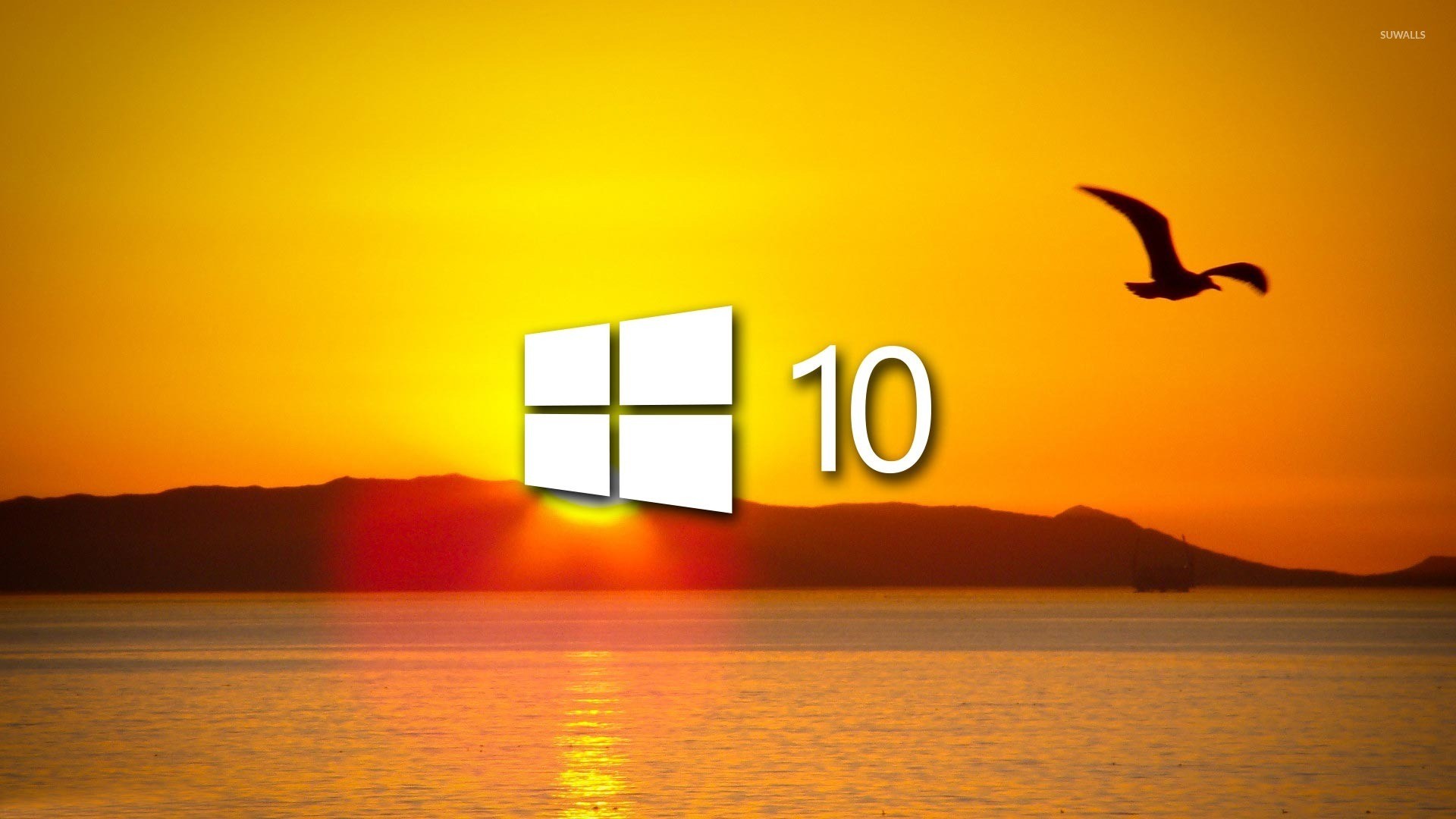 1920x1080 Windows 10 over the sunset white logo wallpaper  jpg