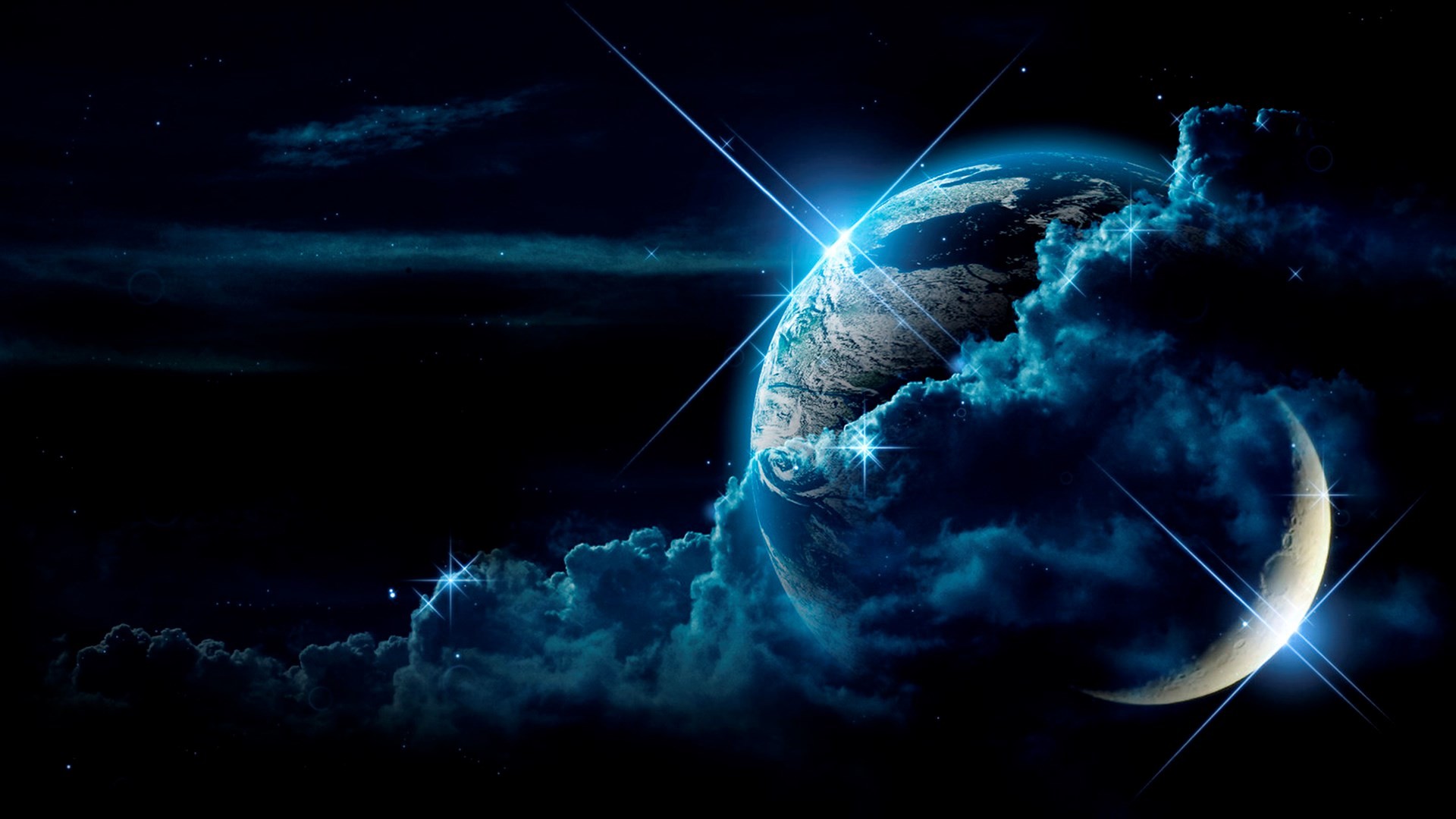 1920x1080 Land Sky Star Clouds Night ~ Wallpaper Star for Iphone .