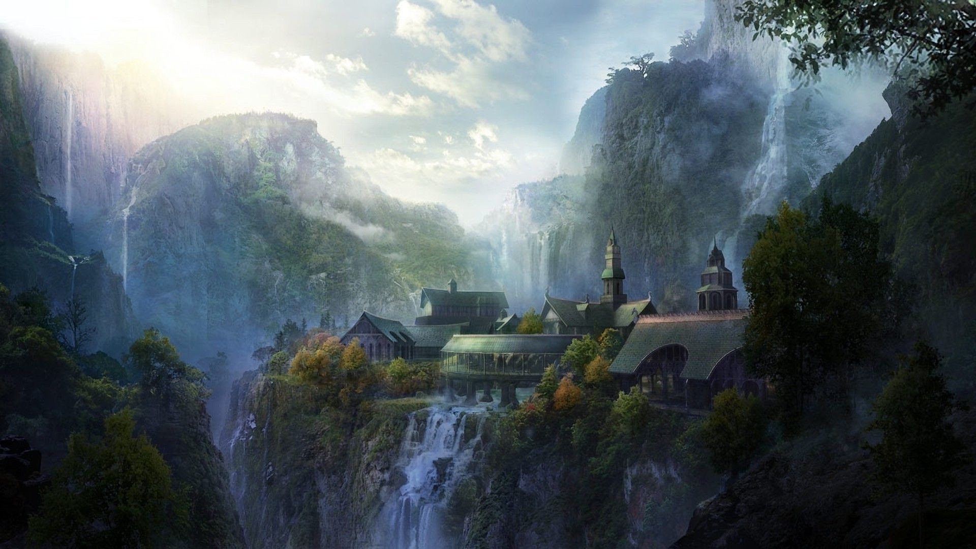 1920x1080 ... J. R. R. Tolkien, The Lord Of The Rings, Rivendell Wallpapers HD .