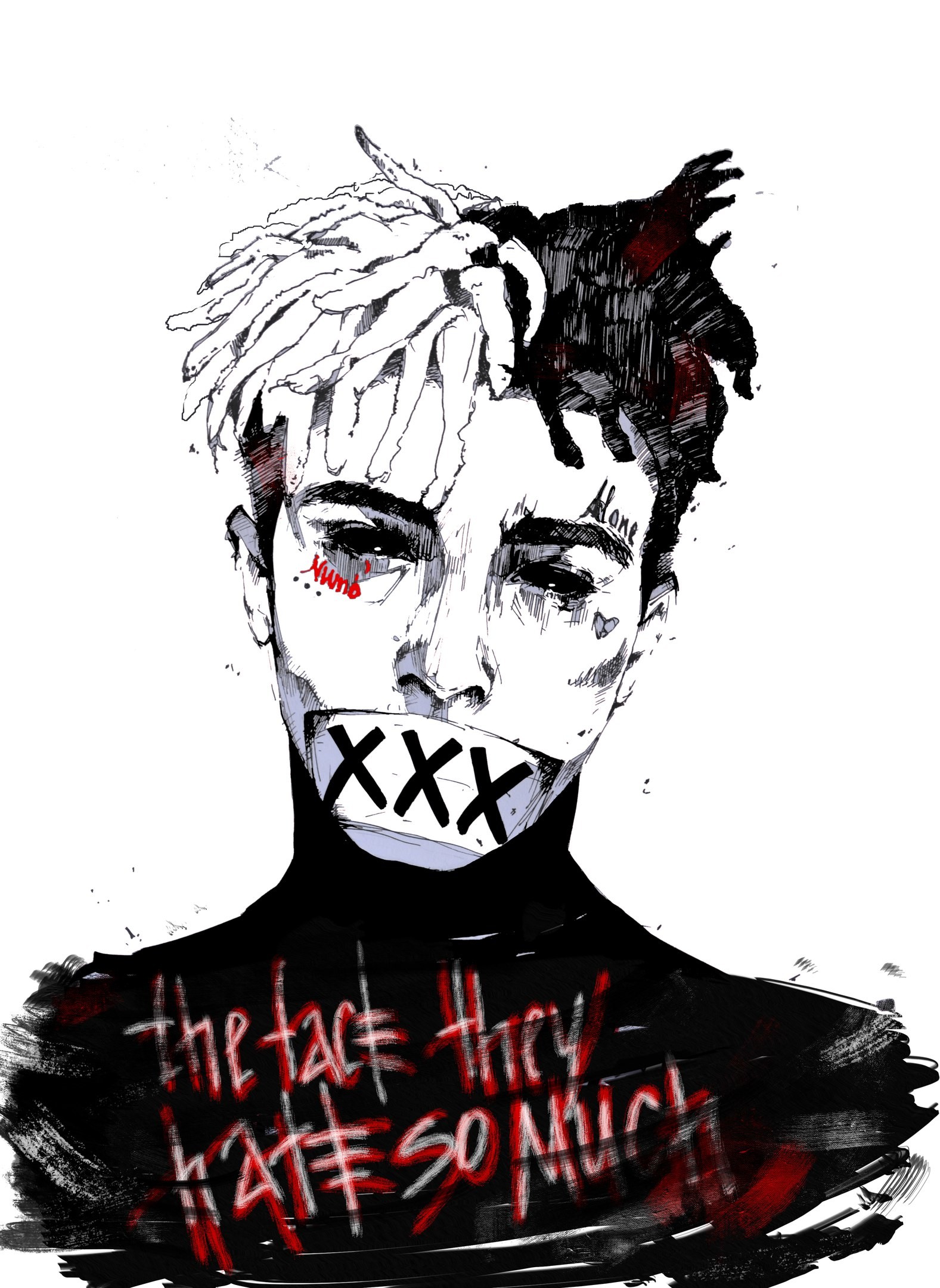 1577x2160 #XXXTENTACION #Arts this have own style, sharp but cool