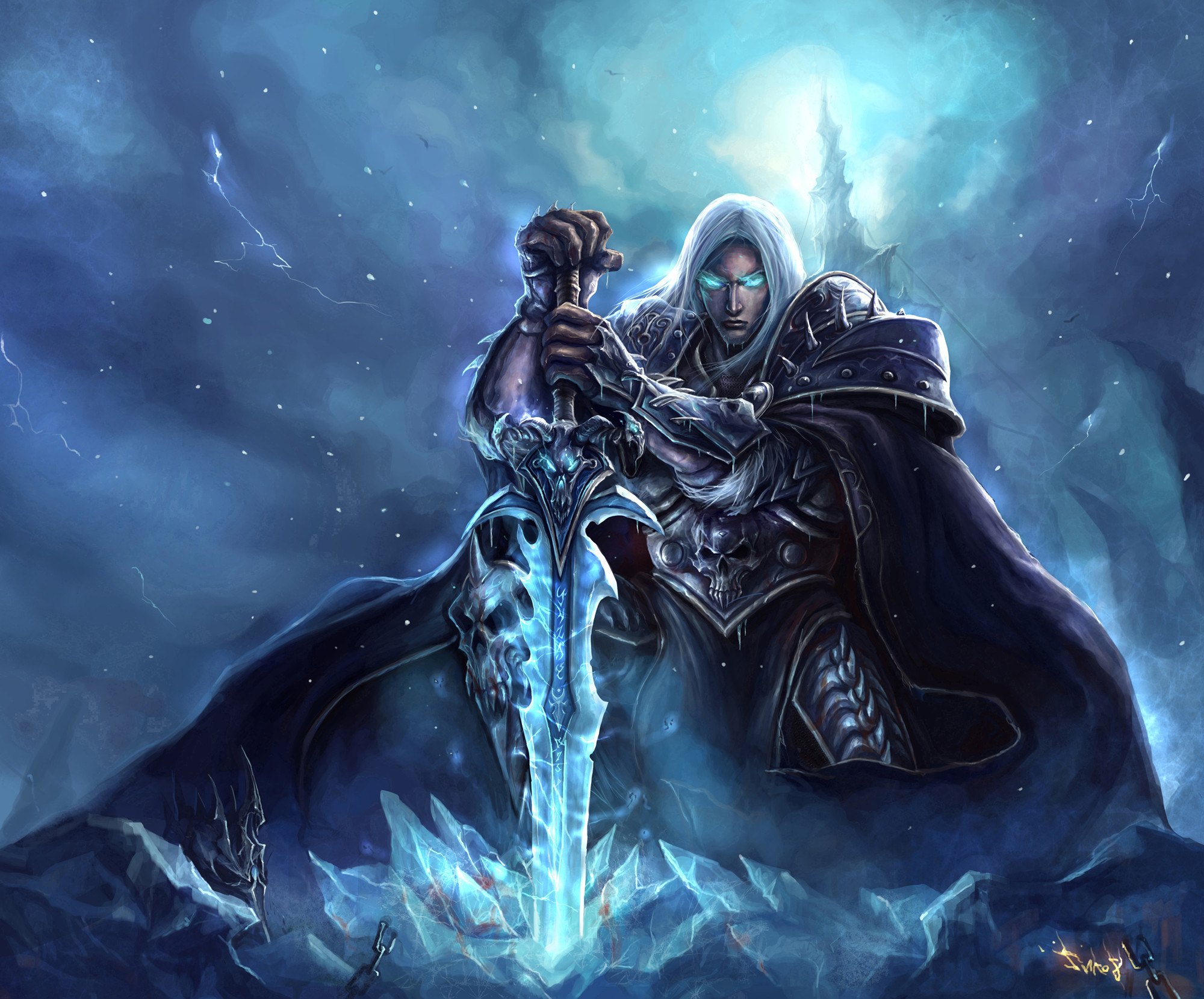 2000x1658 Frostmourne #Warcraft Â· Lich KingDeath KnightHigh ...