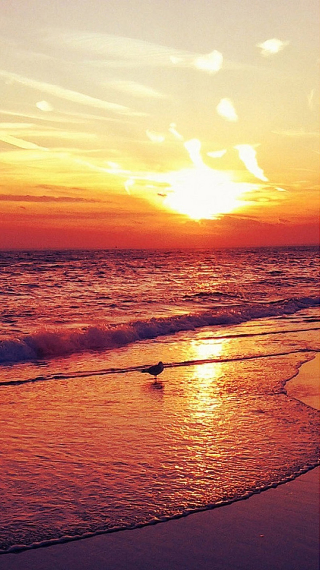 1080x1920 Nature Sunset Beach Landscape #iPhone #6 #plus #wallpaper