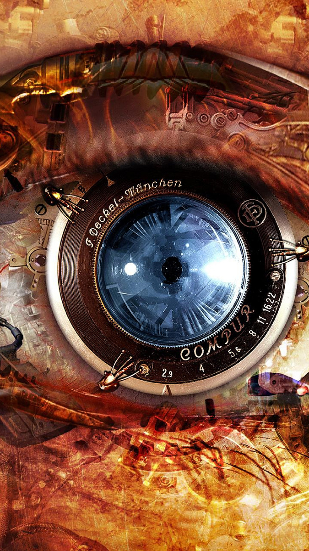 1080x1920 Mechanical Eye Steampunk #iPhone #7 #wallpaper