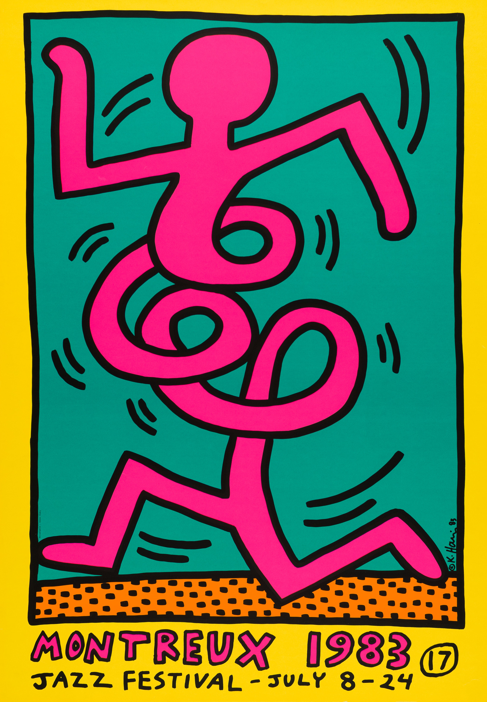 1641x2362 Keith Haring (1958-1990) Montreux 1983, 17Ã¨me Festival du Jazz, Juillet  8-24, 1983 Siebdruck | silk-screen print, 100 x 70 cm Â© Keith Haring  Foundation