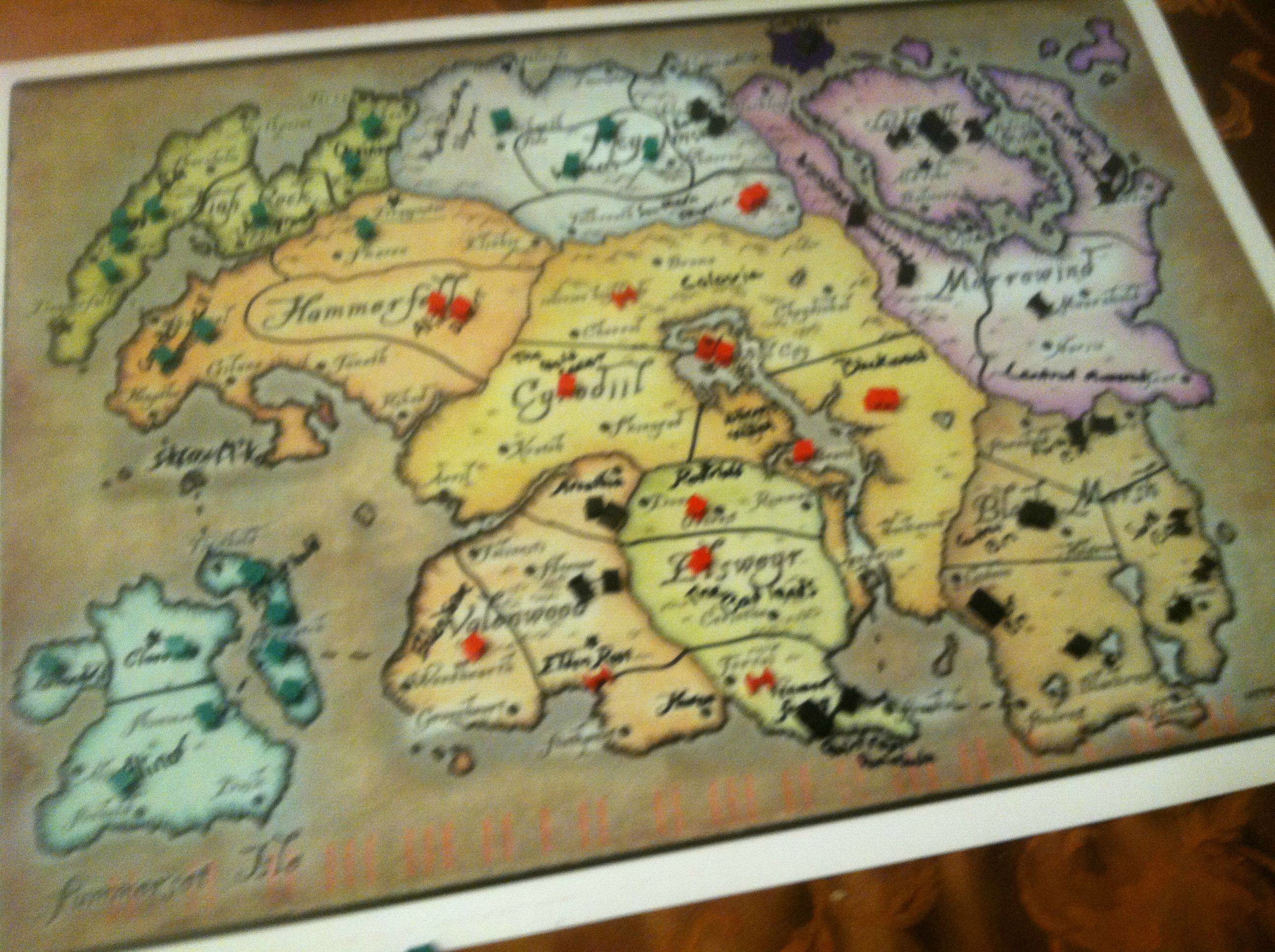 2591x1935 My Brother and I played Risk on a modified map of Tamriel we printed/made.  : skyrim