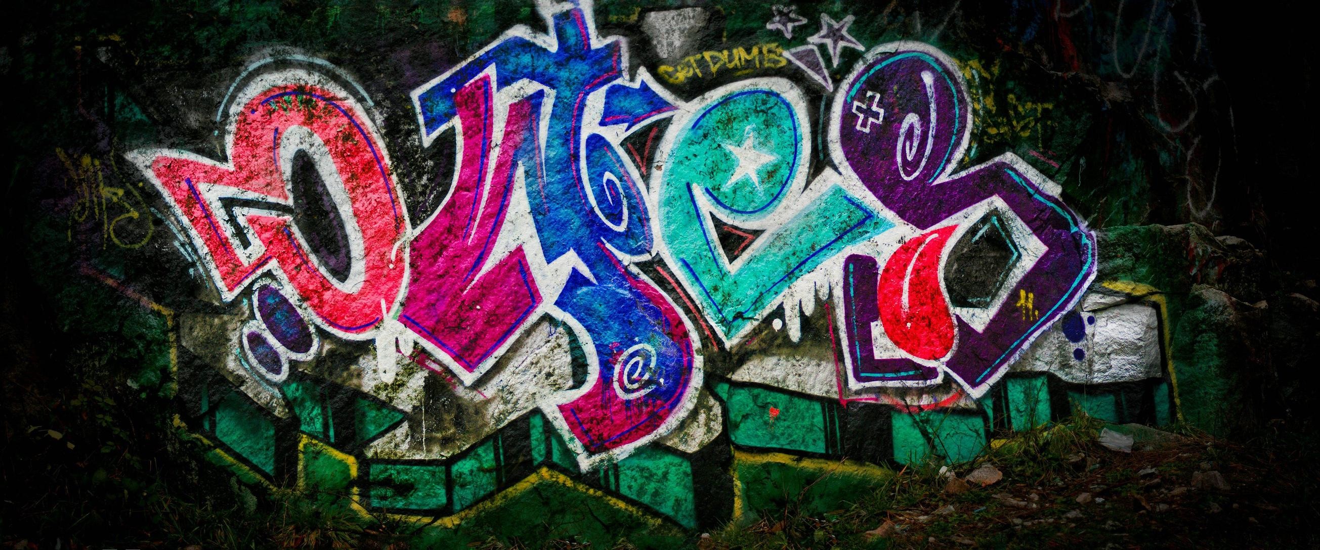2609x1088 Awesome Dual Monitor Wallpaper of some graffiti near my house i made the  other day (Xpost from r/pics) ...