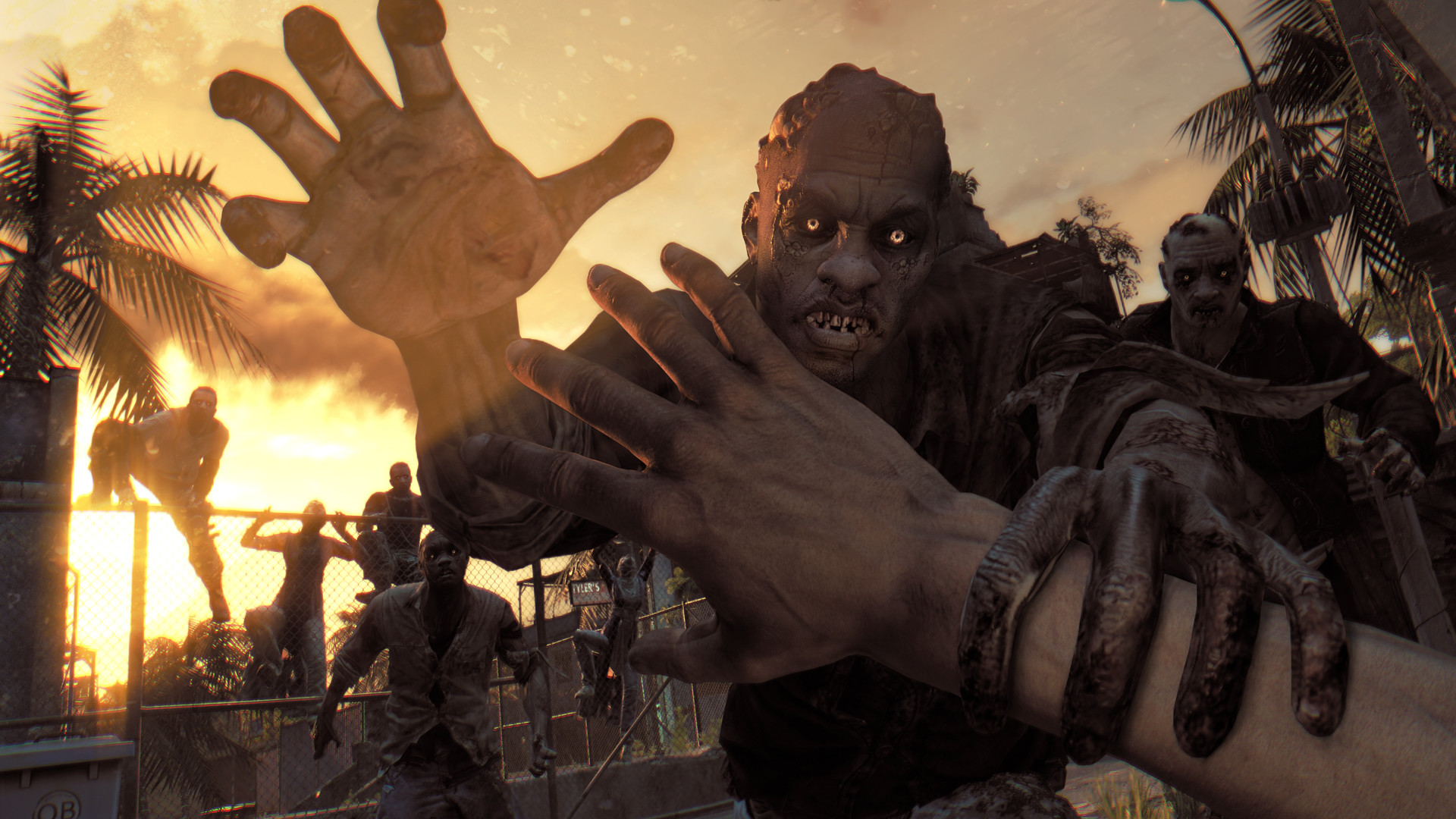 1920x1080  Wallpaper dying light, zombie, attack, game, novelty