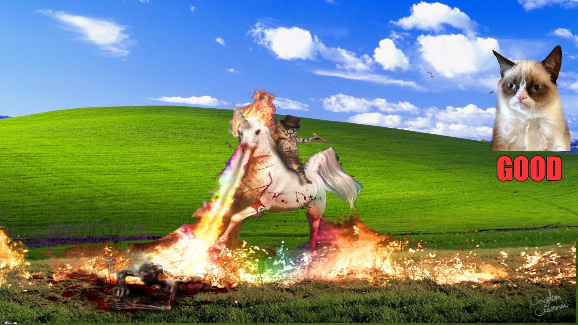 1920x1080 Microsoft has hired Grumpy Cat and his team to retire all remaining XP users