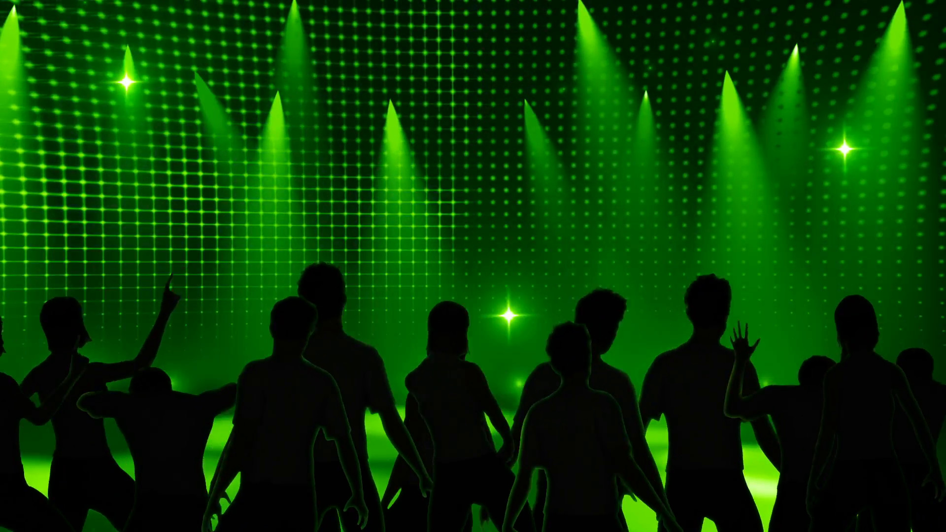 1920x1080 Disco Stage Dancers on the Dance Floor Colorful Vivid Lights Flashing 11  Motion Background - Storyblocks Video