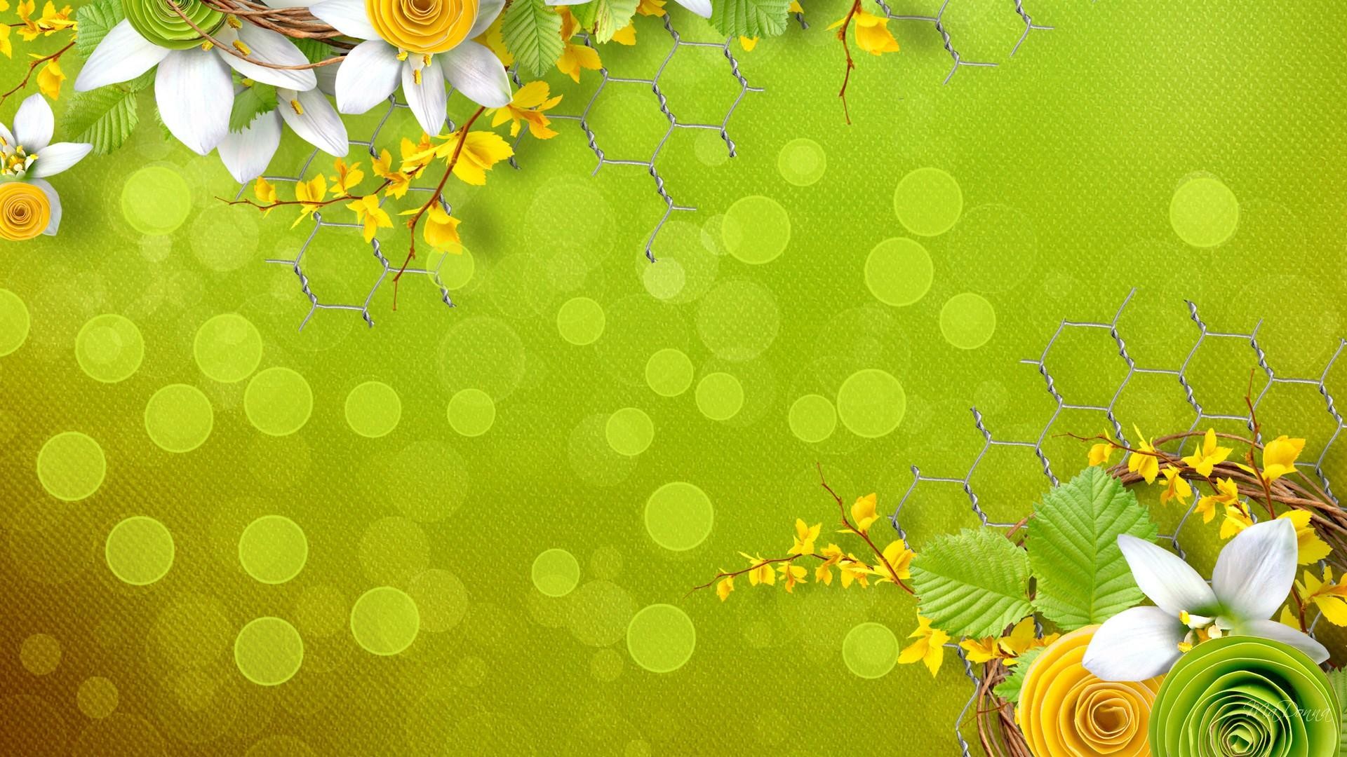 1920x1080 Splendid Green Yellow Flowers Download Hd Pictures Â« Pin HD Wallpapers