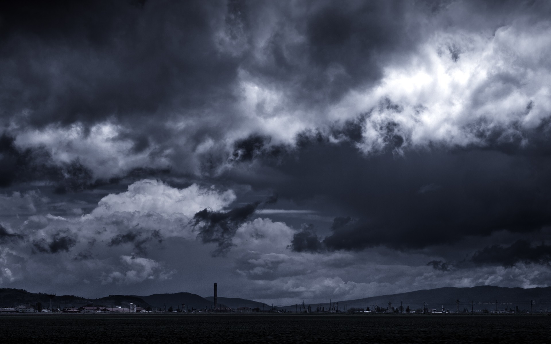 1920x1200  Storm Clouds Forming Over A Rural Village Wide Desktop Background  wallpaper free