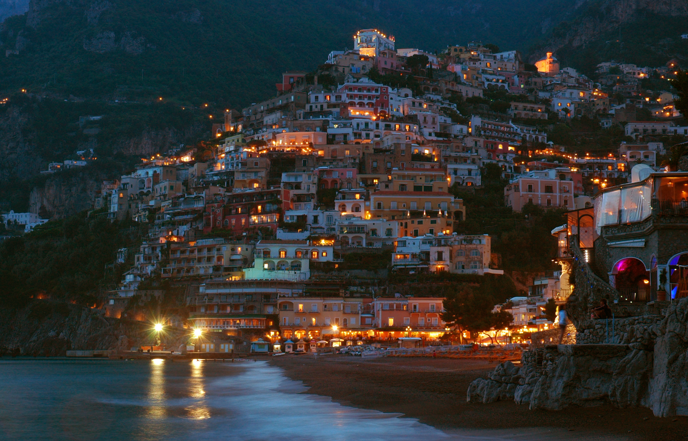 2205x1413 Breathtaking Medieval Town of Positano in Campania, Italy