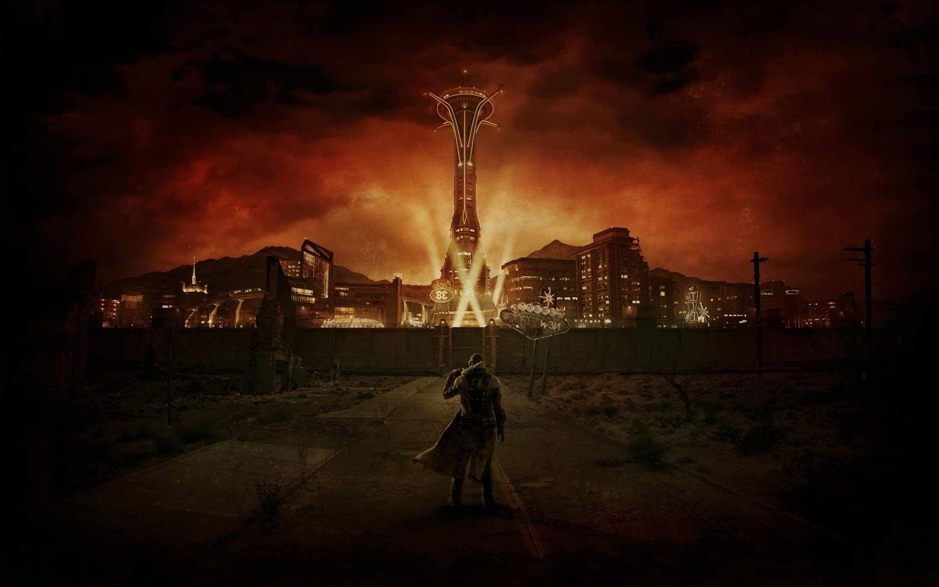 1920x1200 video Games, Fallout: New Vegas, Digital Art, Wasteland, Apocalyptic  Wallpapers HD / Desktop and Mobile Backgrounds