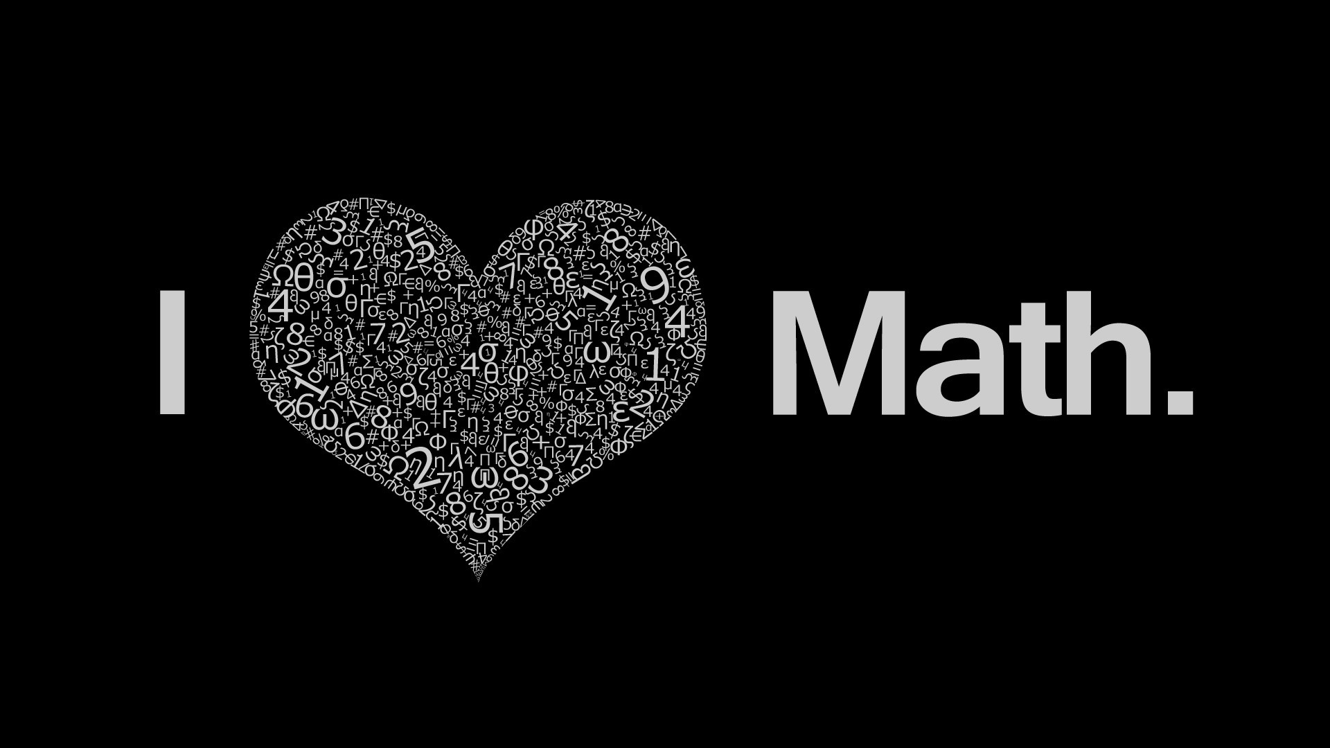 1920x1080 mathematics, Hearts, Numbers, Black Background, Typography Wallpapers HD /  Desktop and Mobile Backgrounds