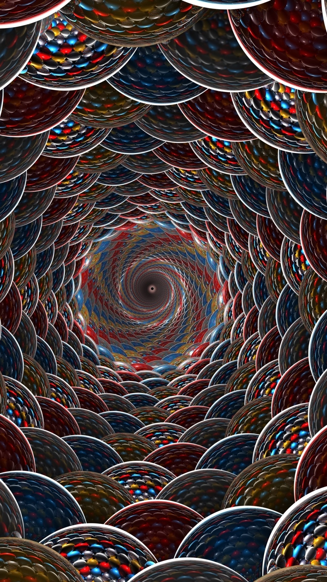 1080x1920 Hd desktop Â· Abstract 3D Blue Red Colors Colorful Circle Sphere Swirl  Mobile Wallpaper