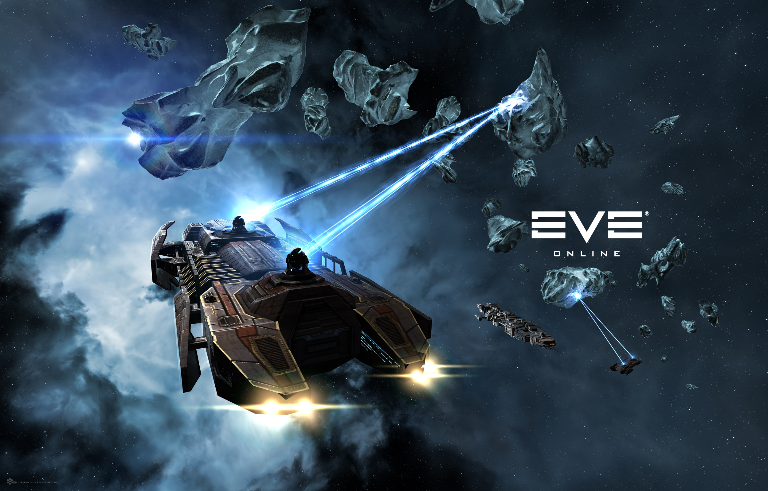 2500x1600 EVE online Ships Retriever Games Space Fantasy 3D Graphics