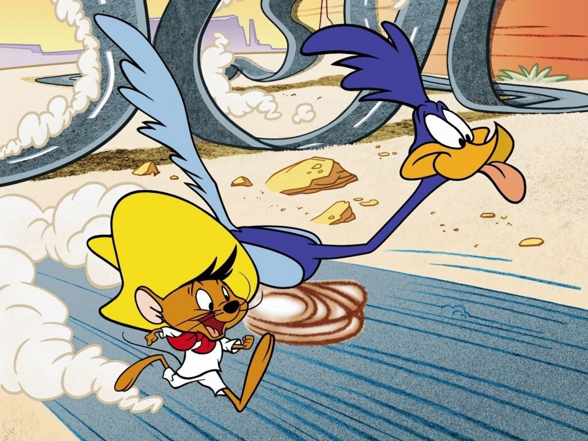 1920x1440 Cartoon - Wile E. Coyote and The Road Runner Speedy Gonzales Wallpaper