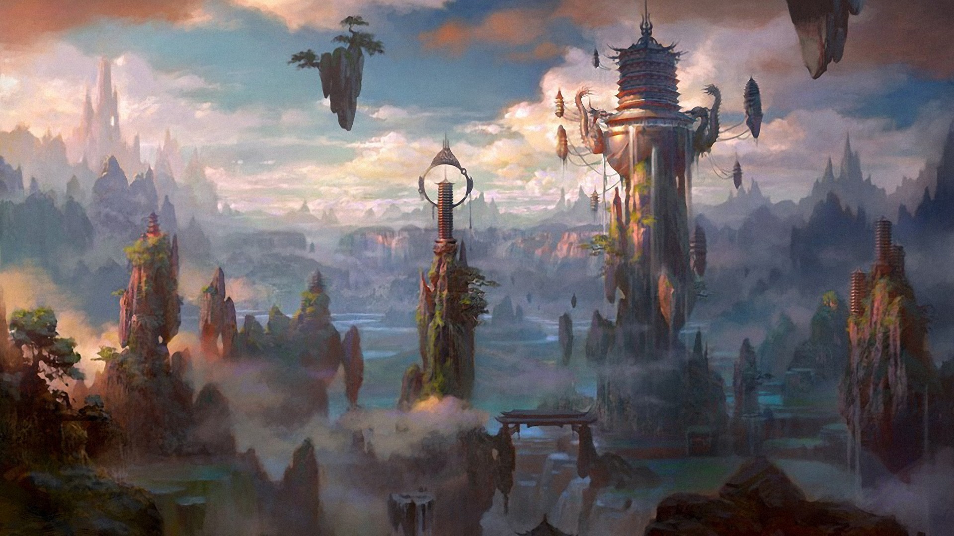 1920x1080 images of fantasy cities | Fantasy City Wallpaper/Background 1920 x 1080 -  Id: