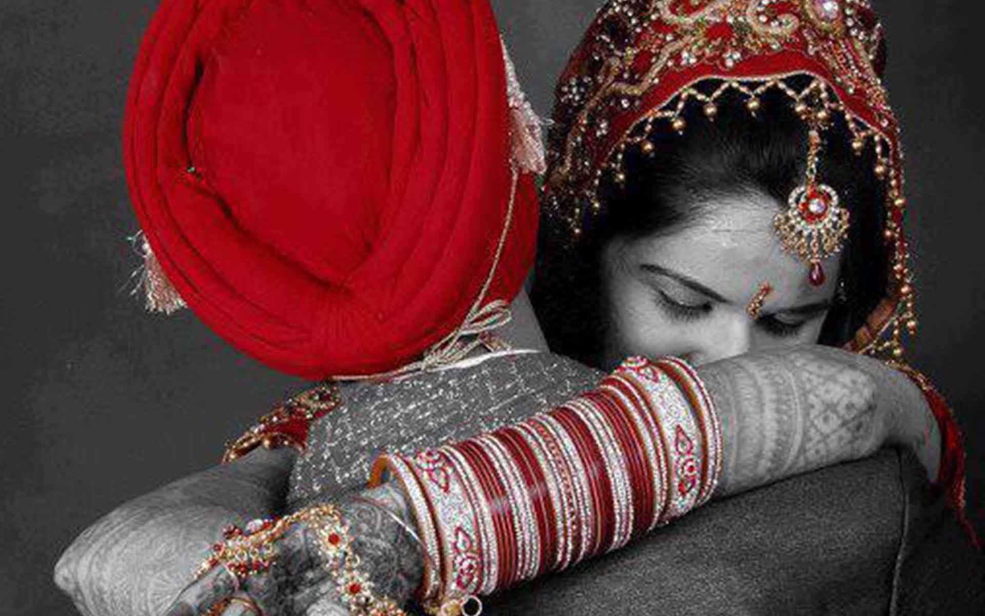 1920x1200 Sweet Punjabi Wedding Couple Wallpaper - Wedding Photography Website