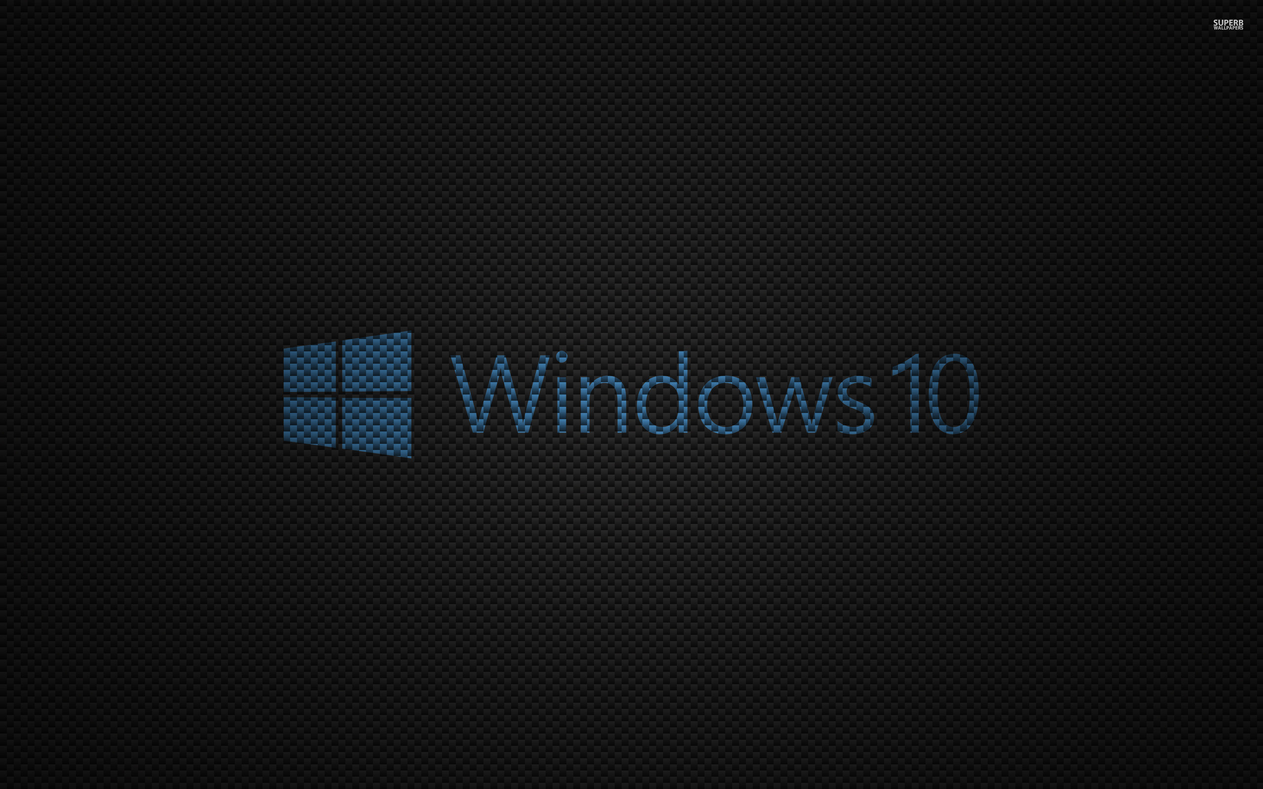 2560x1600 Windows 10 text logo on carbon fiber wallpaper - Computer .