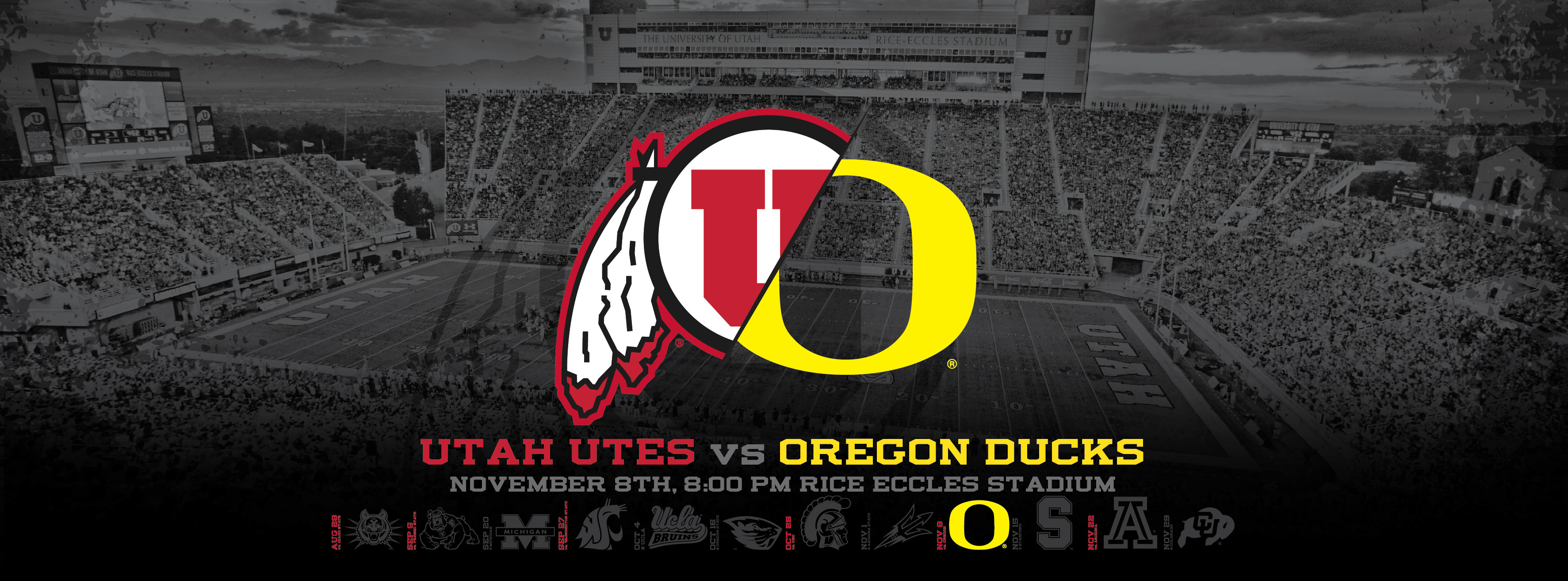 3546x1313 Utah Utes vs Oregon Ducks Wallpapers | Dahlelama
